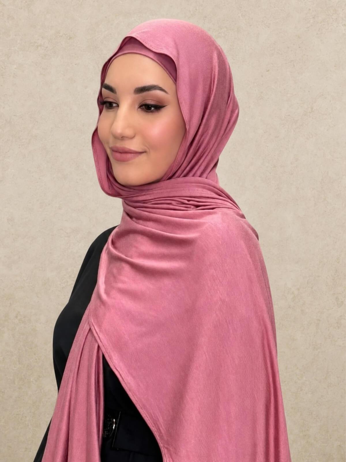 Premium Jersey Hijab-Pale Rose