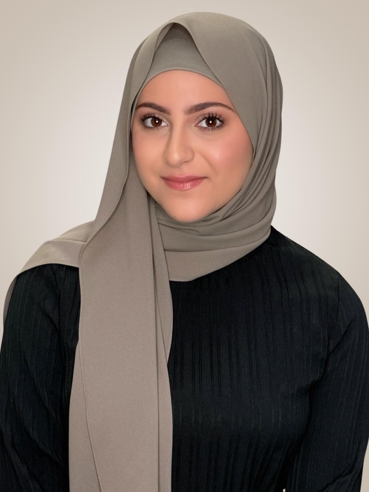 Modish Girl Matching Chiffon Hijab Set-Truffle