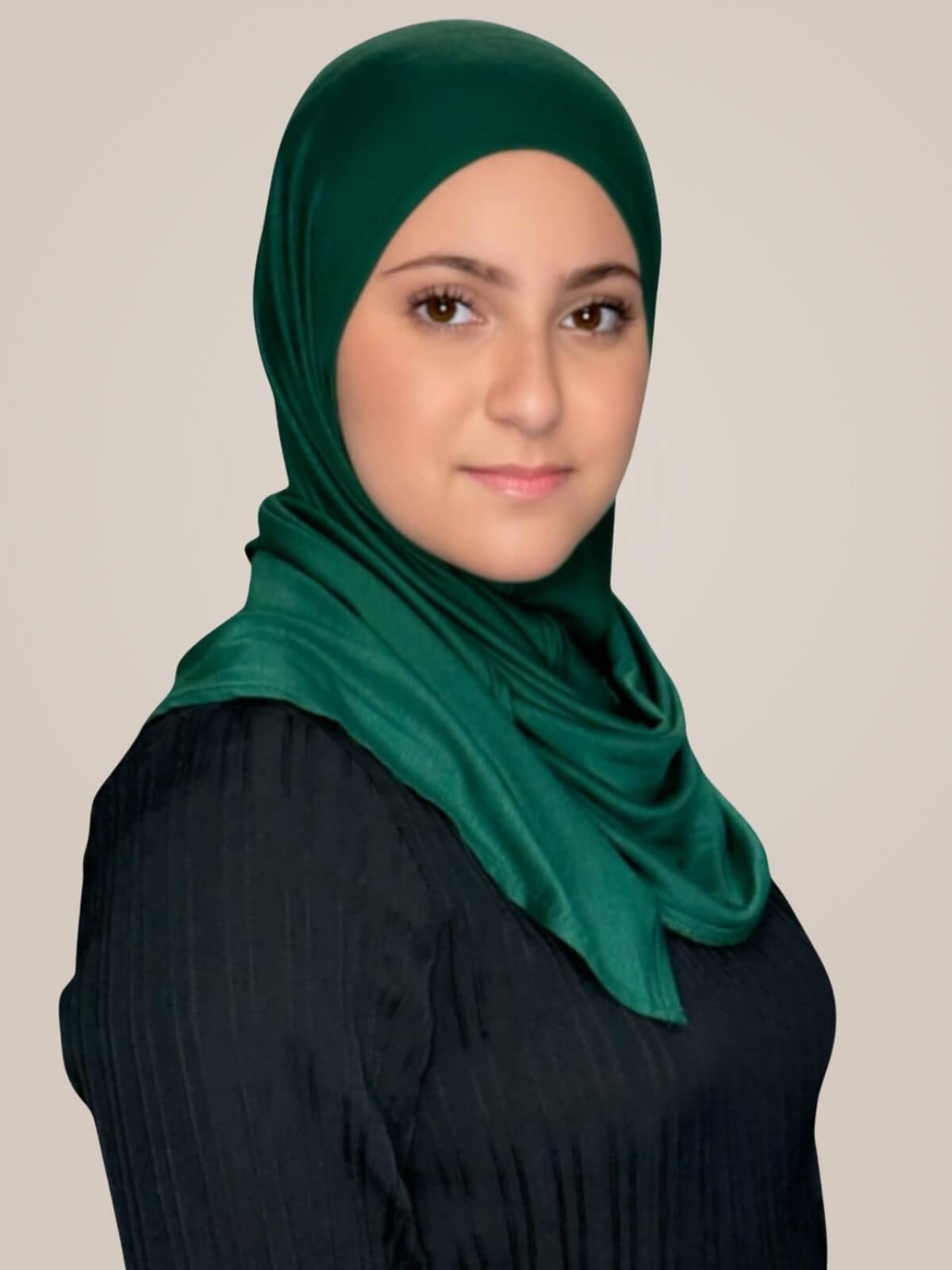 Modish Girl Pre-Sewn Jersey hijab-Forrest Green