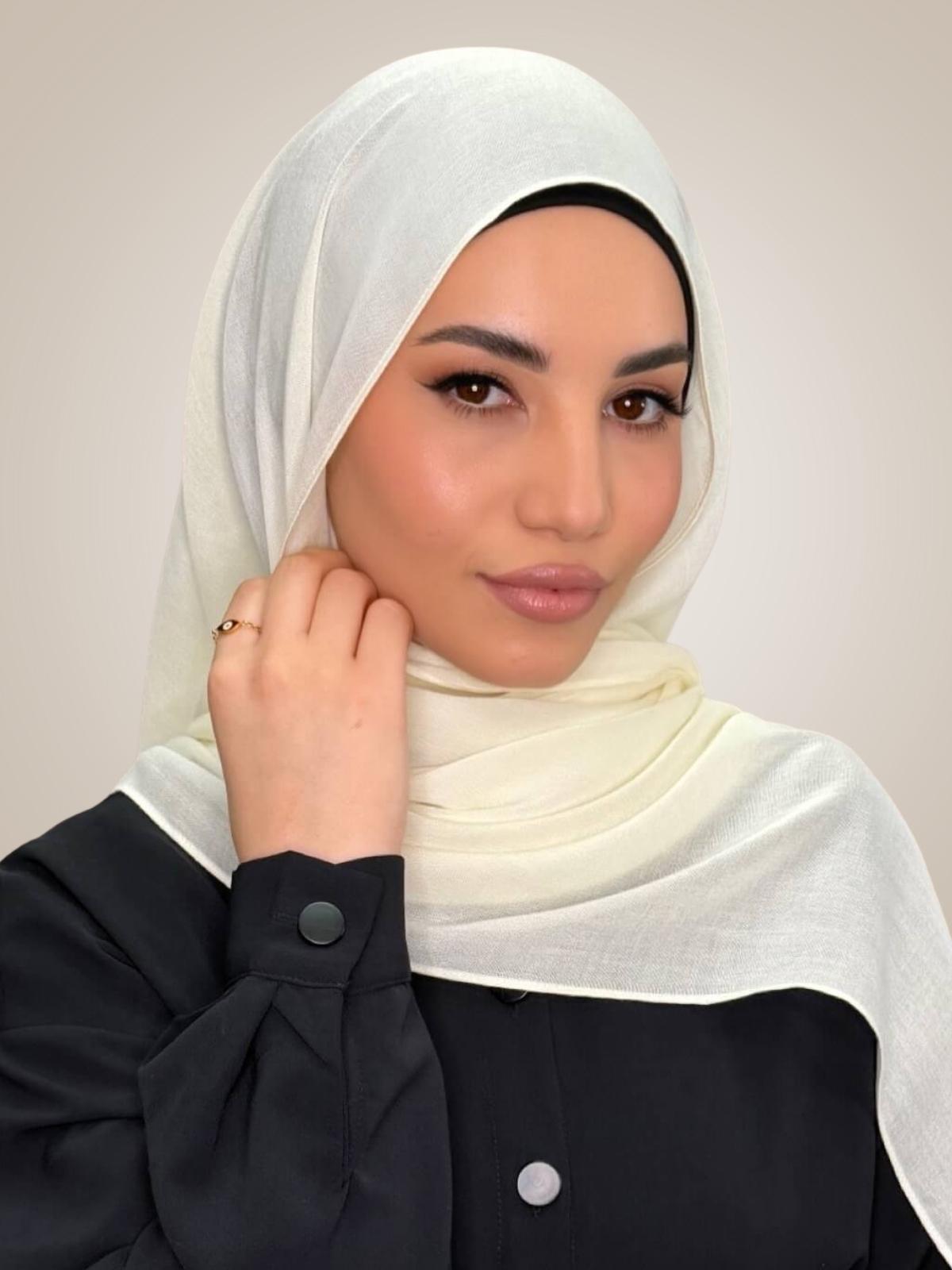 Cotton Modal Hijab-Lace