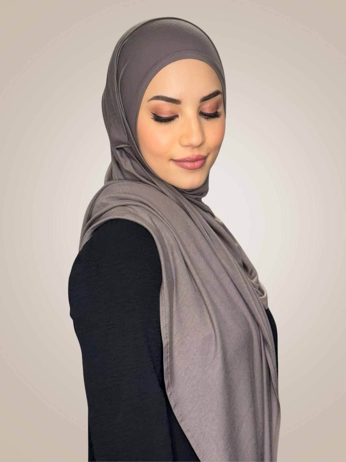 Pre-Sewn Jersey Hijab-Hazel