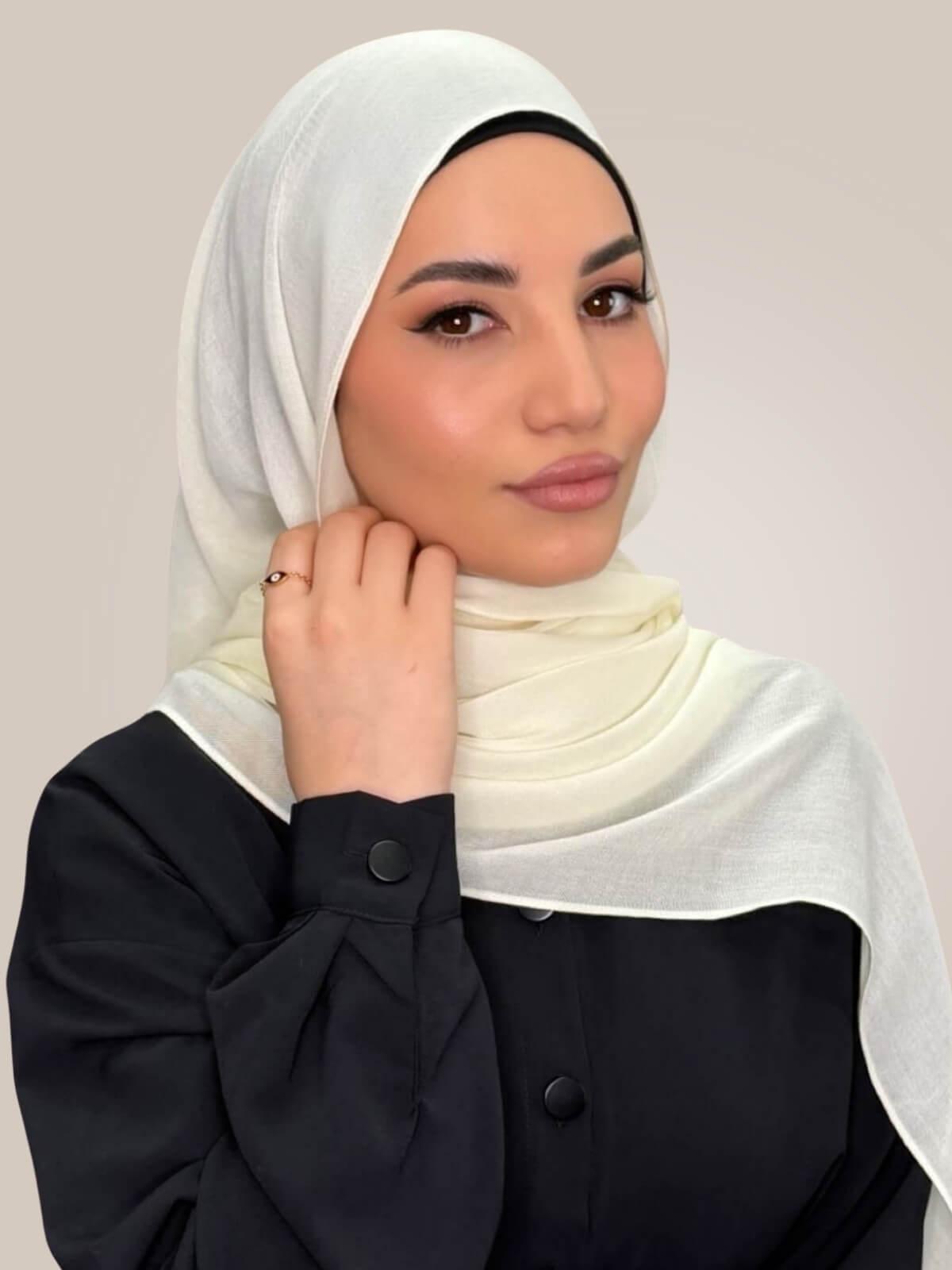 Cotton Modal Hijab-Lace