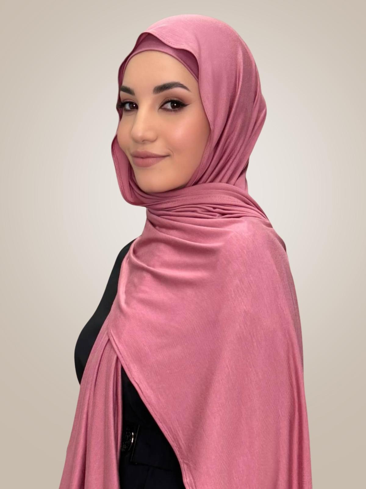 Premium Jersey Hijab-Pale Rose
