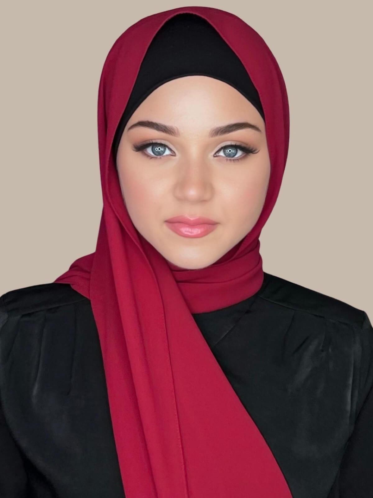 Classic Chiffon Hijab-Wine