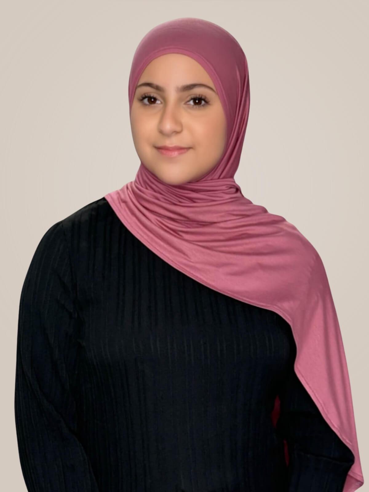 Modish Girl Pre-Sewn Jersey Hijab-Pale Rose