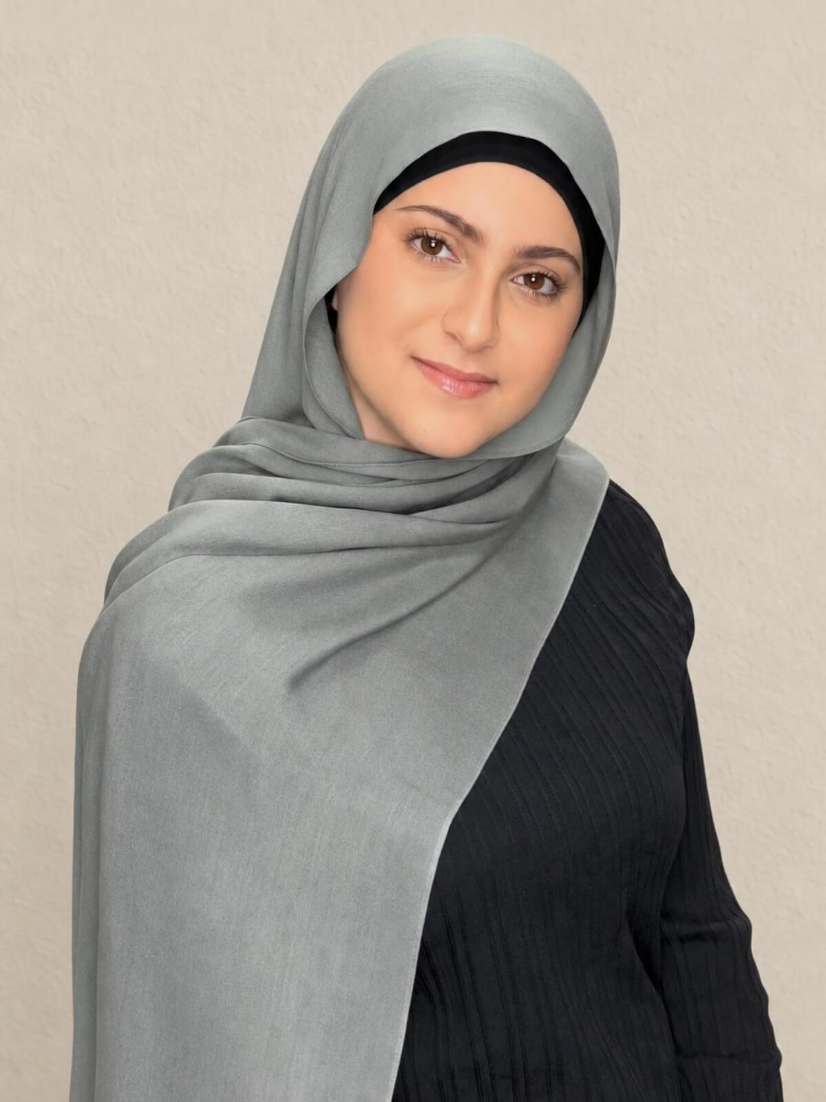 Modish Girl Cotton Modal Hijab-Slate Green