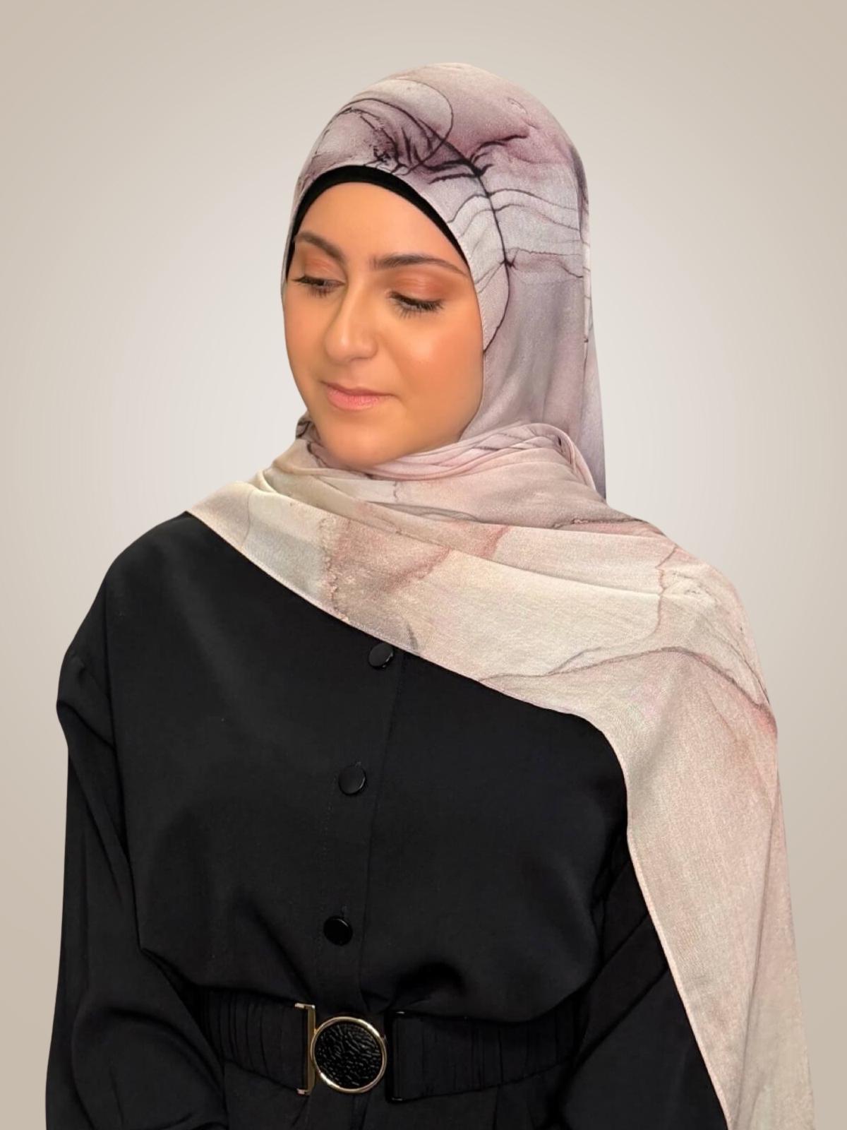 Modish Girl Print Modal Hijab-Tokyo Blossom