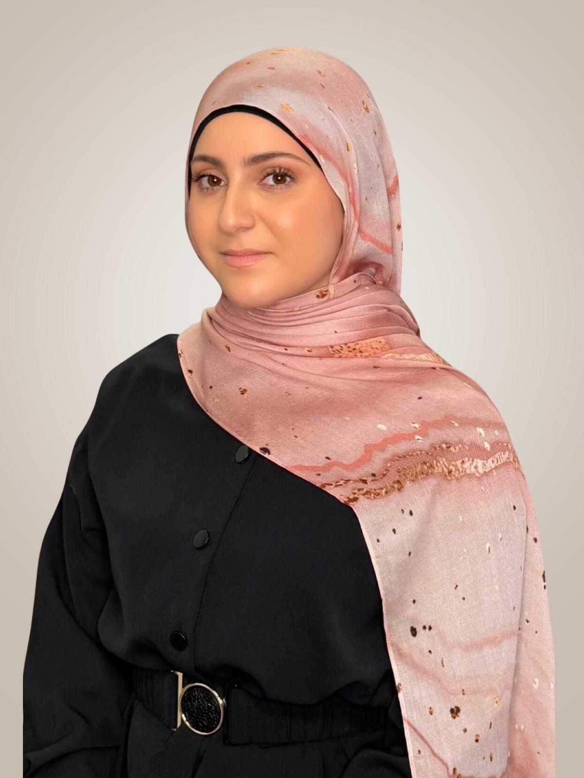 Modish Girl Print Modal Hijab-Malibu Dusk