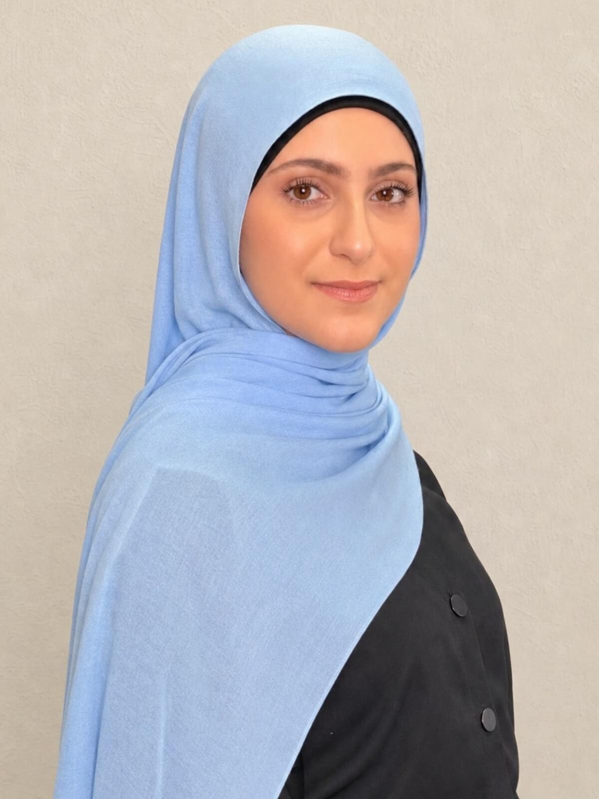 Modish Girl Cotton Modal Hijab-Cinderella Blue