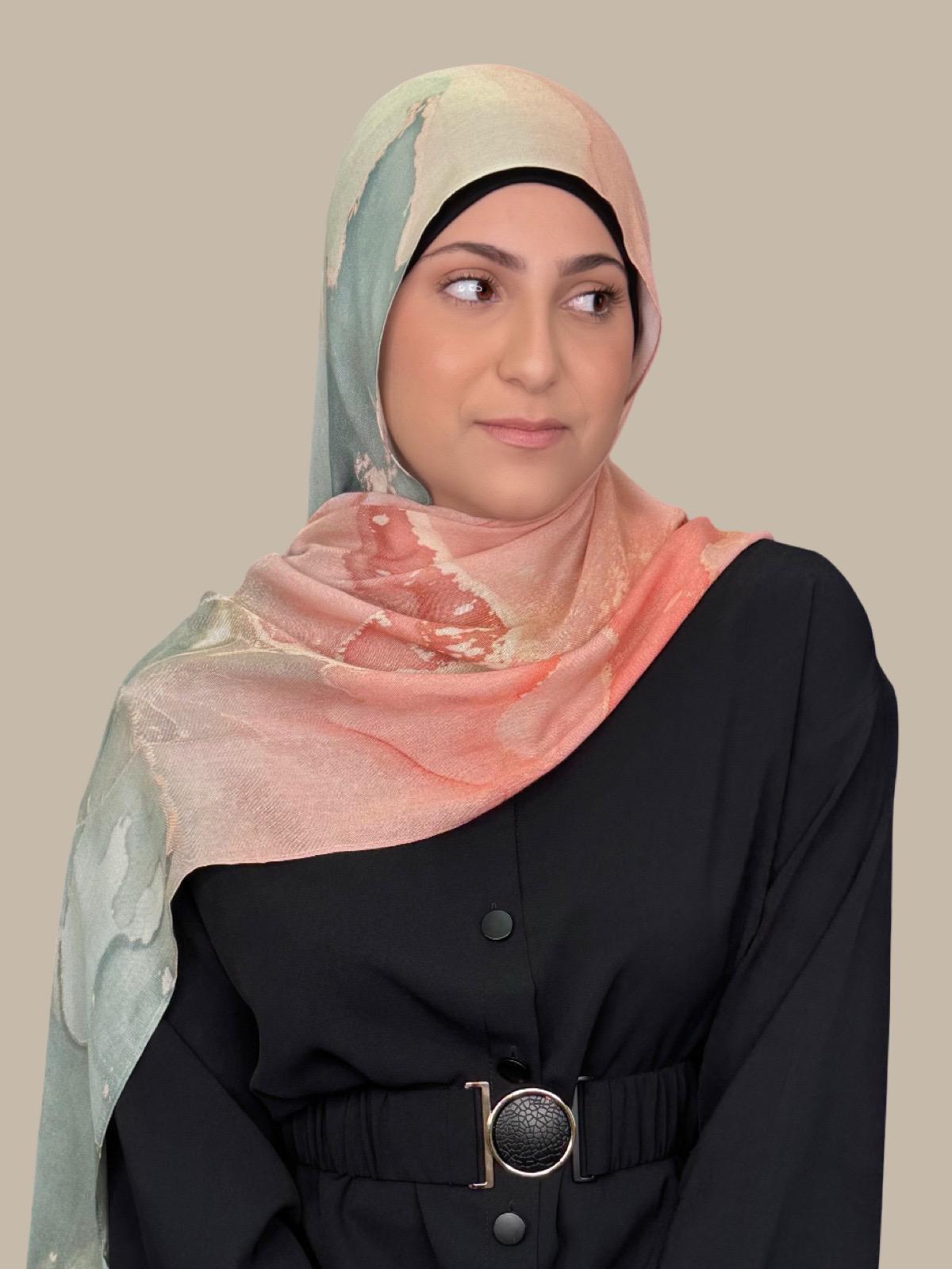 Modish Girl Print Modal Hijab-Sedona Sage