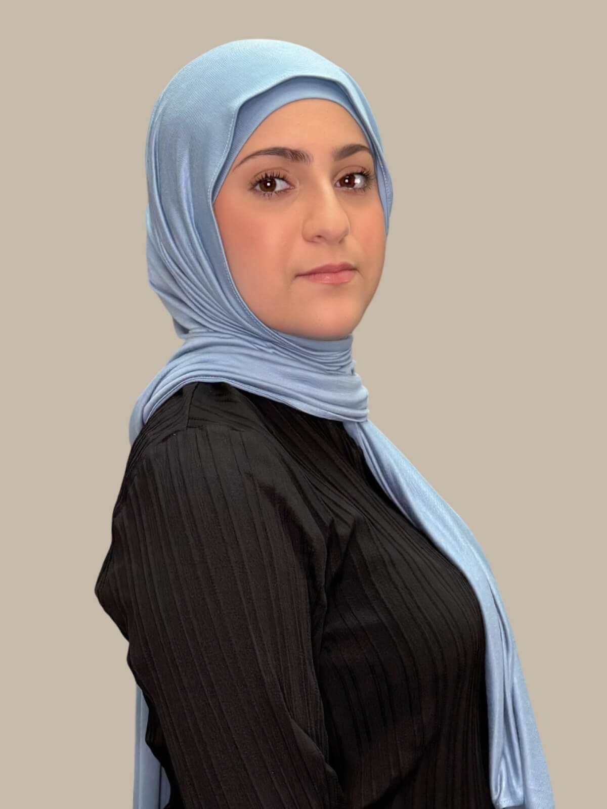 Modish Girl Premium Jersey Hijab-Dusty Blue