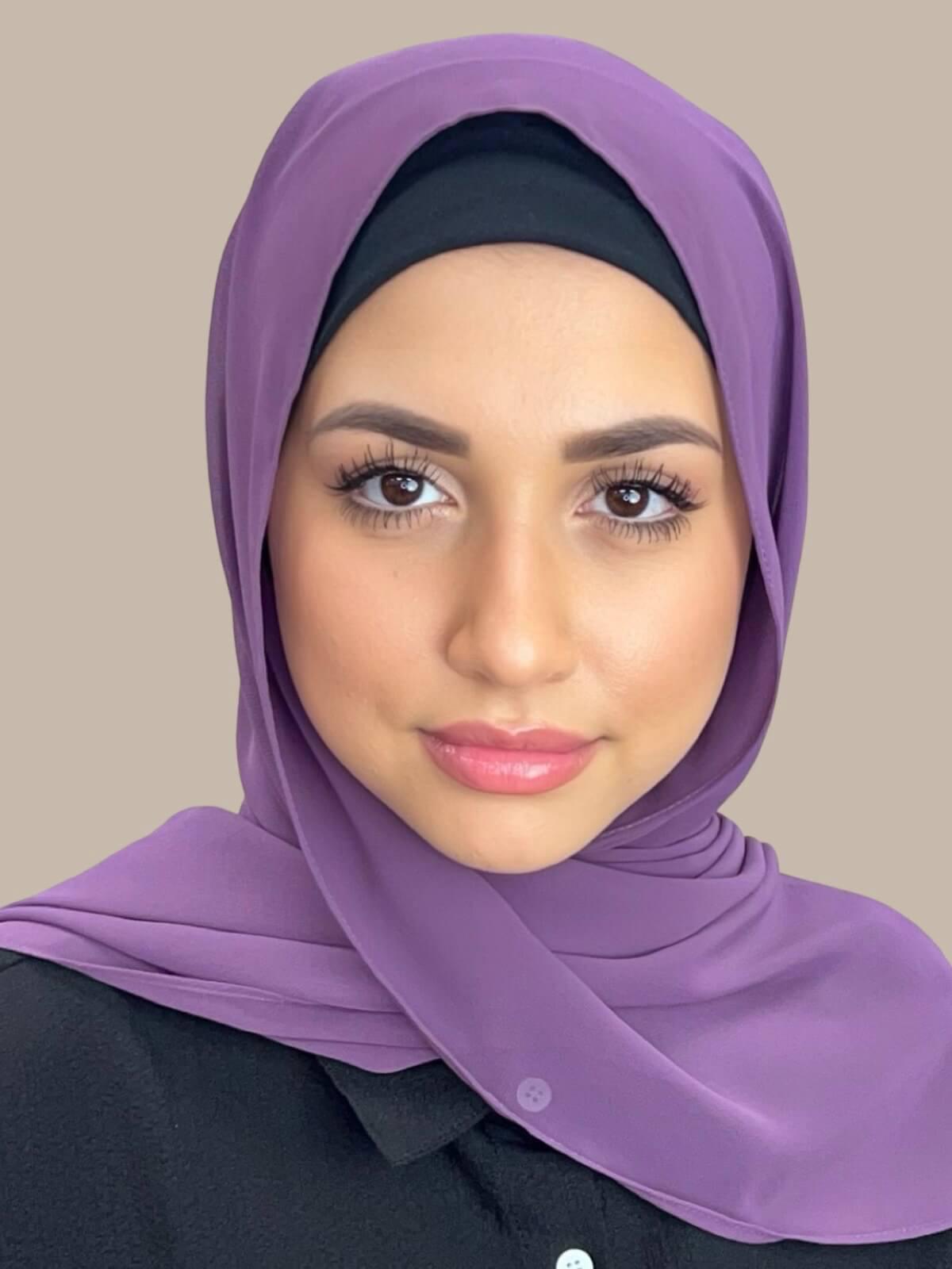 Luxury Chiffon Hijab-Mauve Taupe