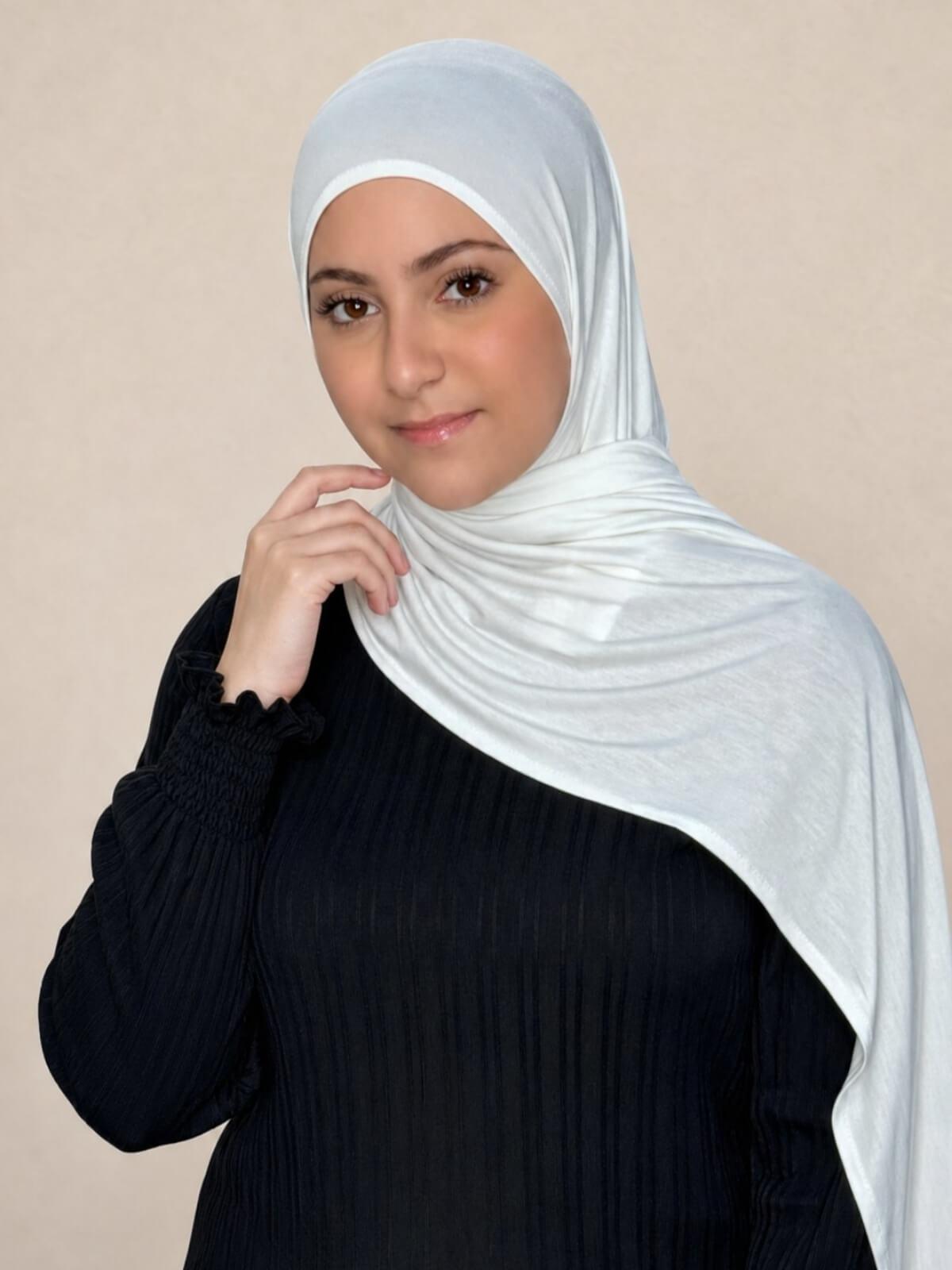 Modish Girl Pre-Sewn Jersey Hijab-Off White