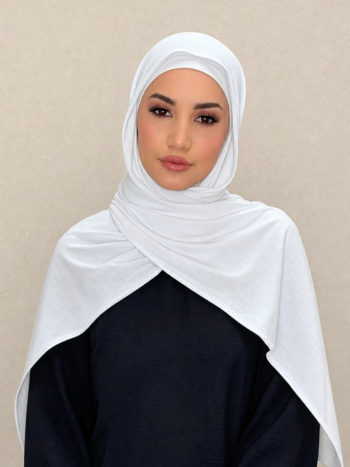 Premium Jersey Hijab-White