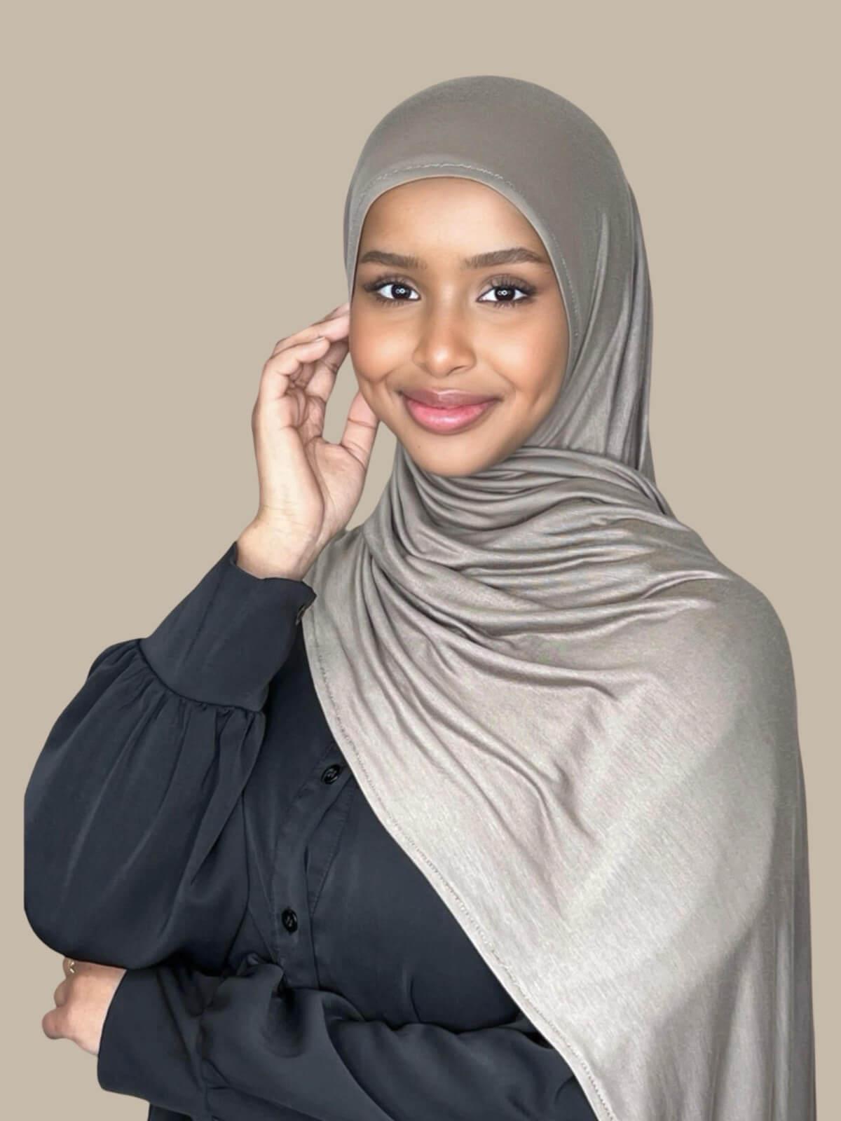 Pre-Sewn Jersey Hijab-Sandstone