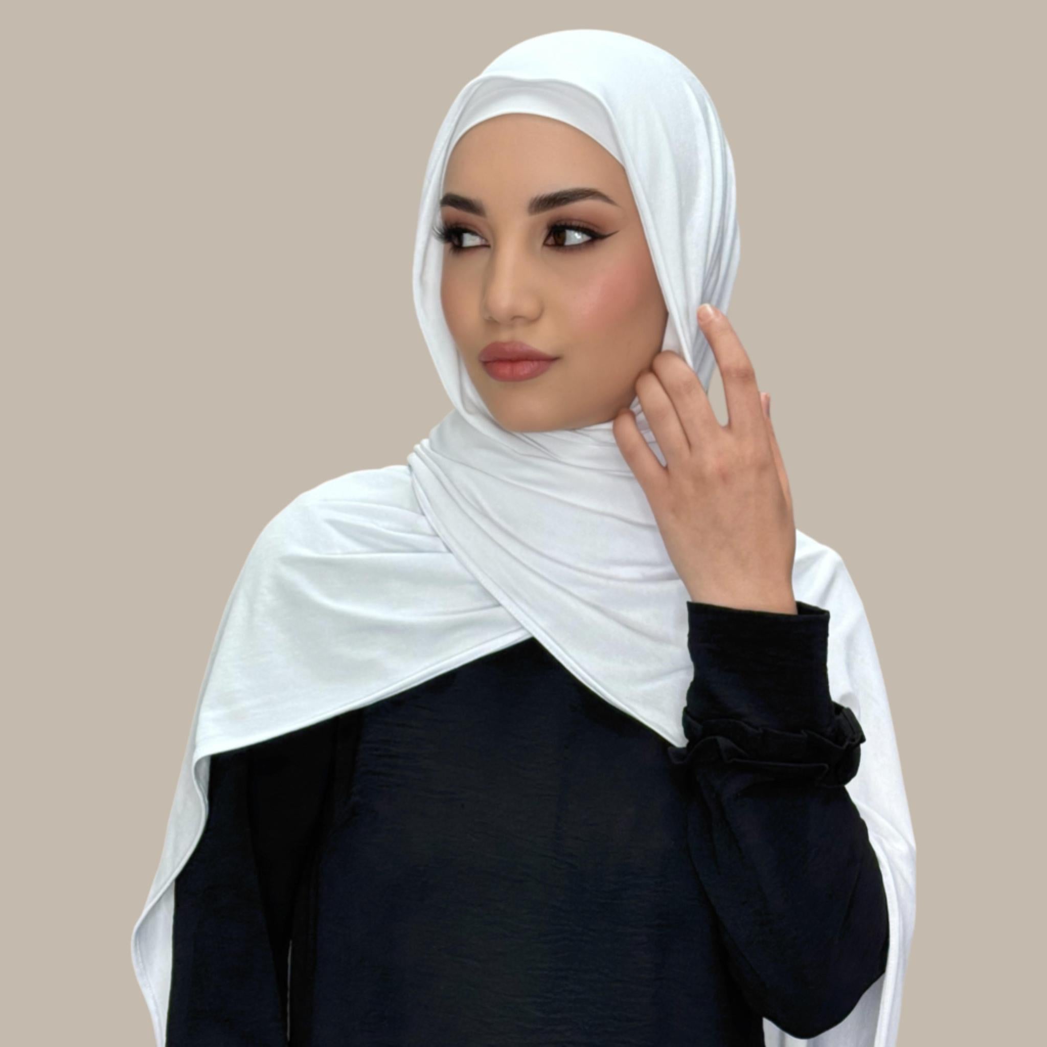 Premium Jersey Hijab-White