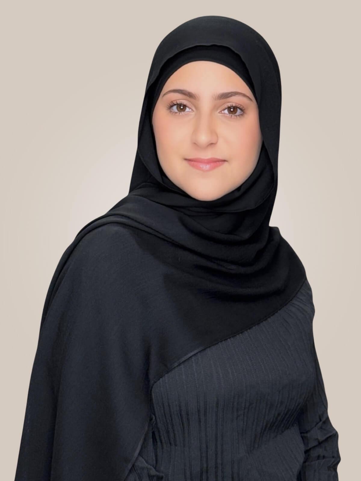 Modish Girl Cotton Modal Hijab-Black