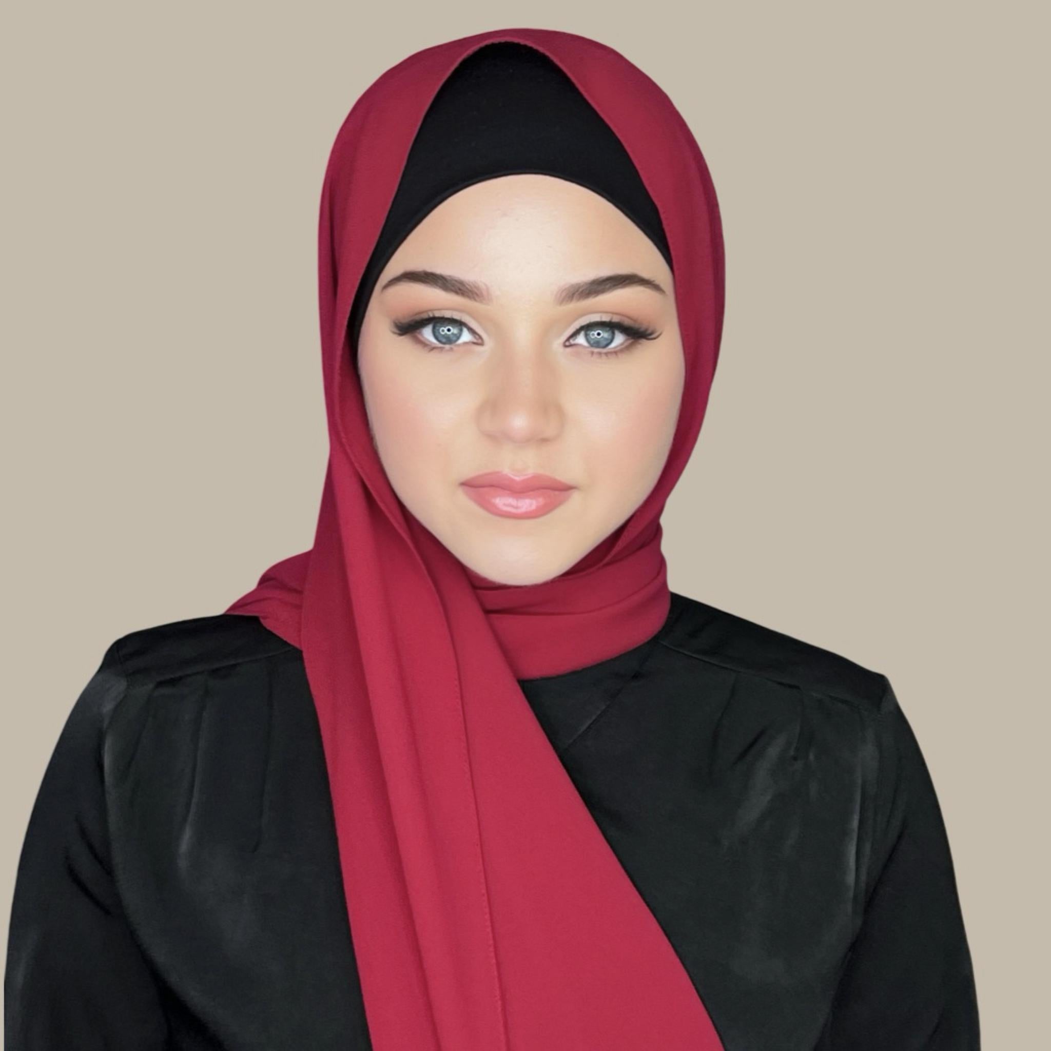 Classic Chiffon Hijab-Wine