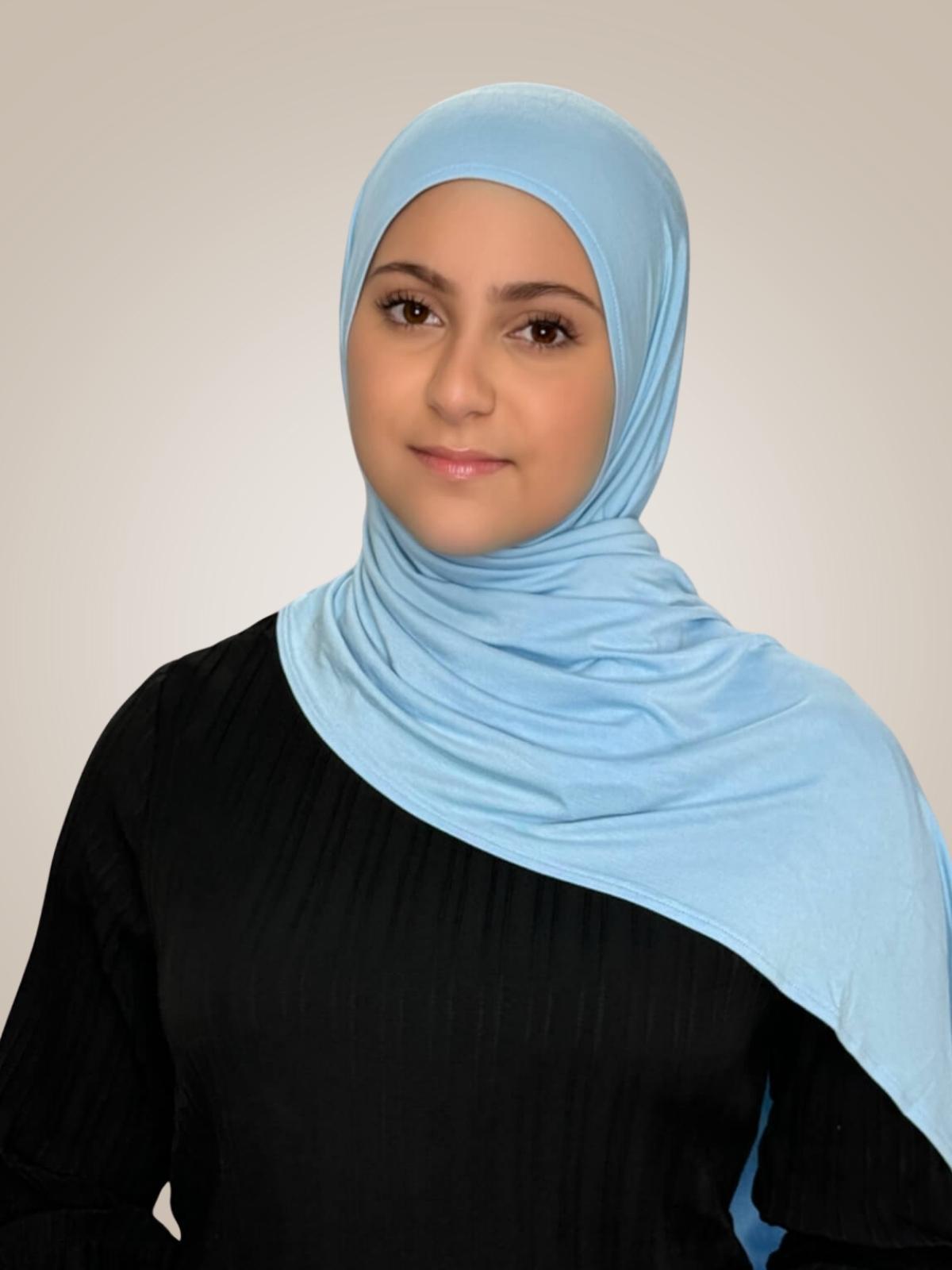 Modish Girl Pre-Sewn Jersey Hijab-Baby Blue