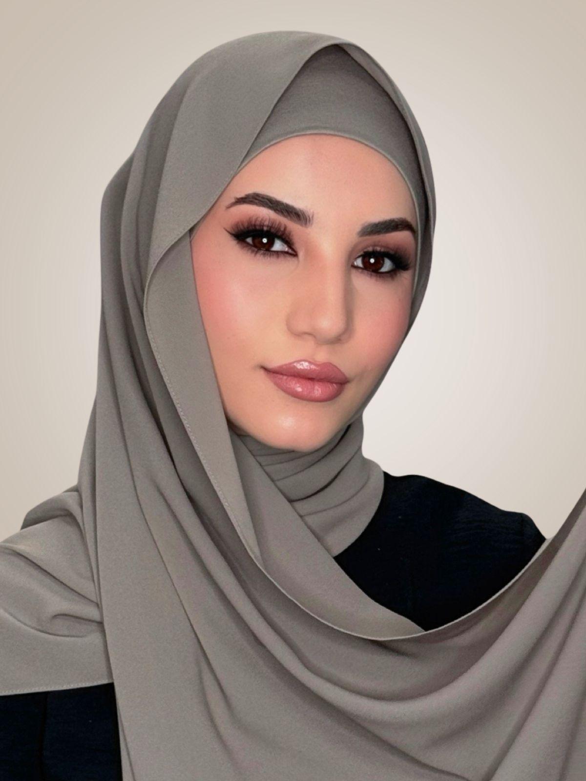 Matching Chiffon Hijab Set-Truffle