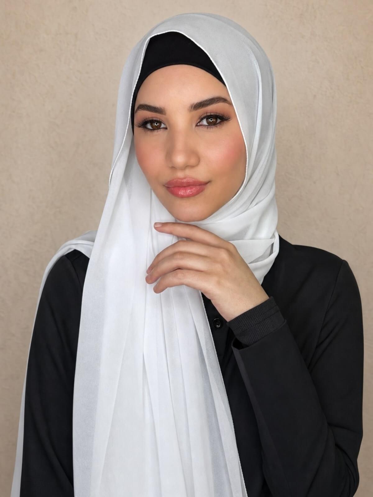 Classic Chiffon Hijab-White