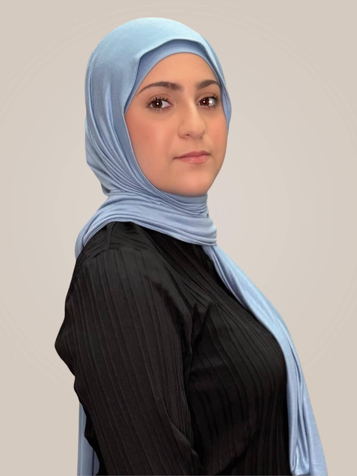 Modish Girl Premium Jersey Hijab-Dusty Blue