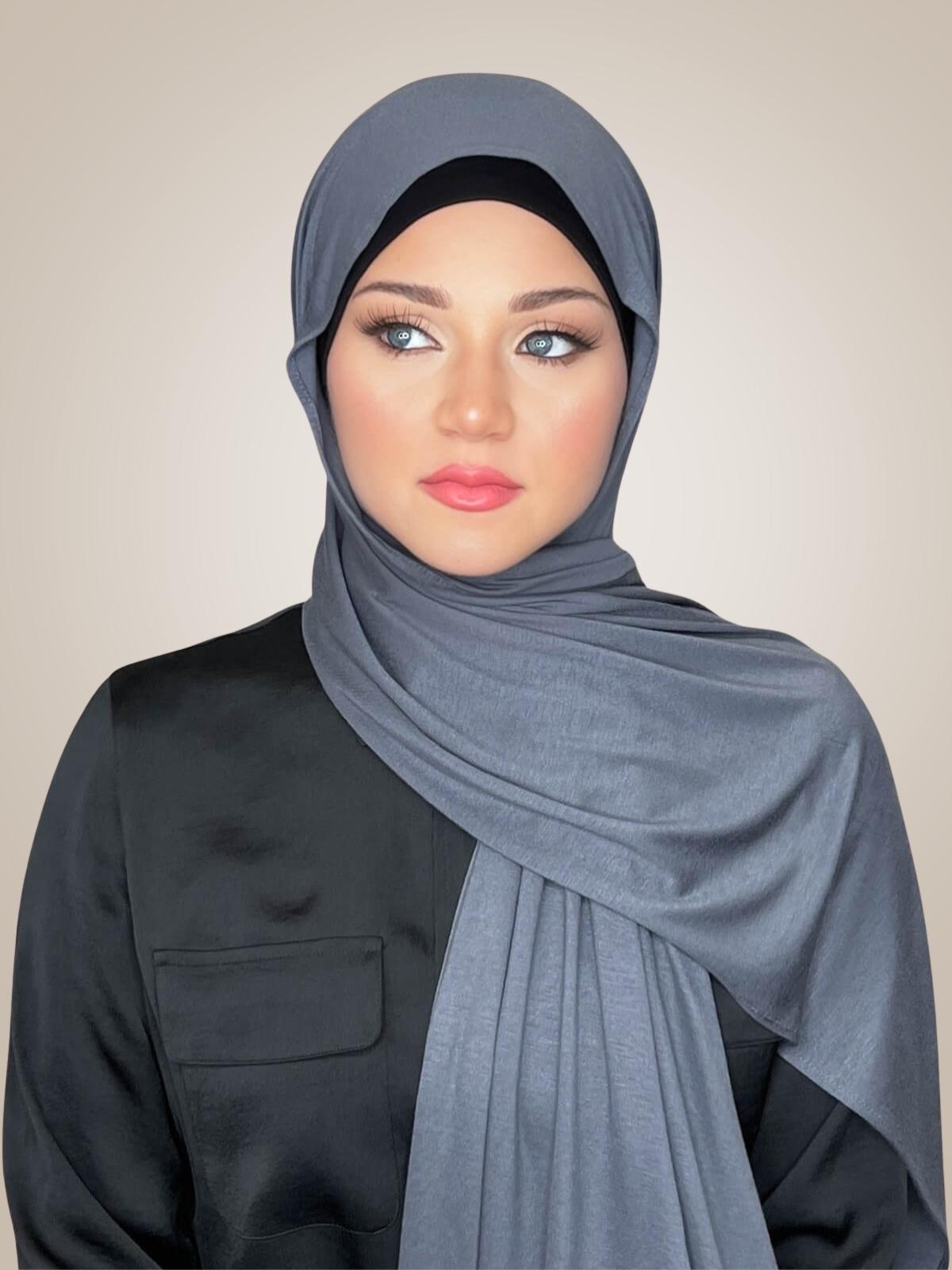 Classic Jersey hijab-Charcoal