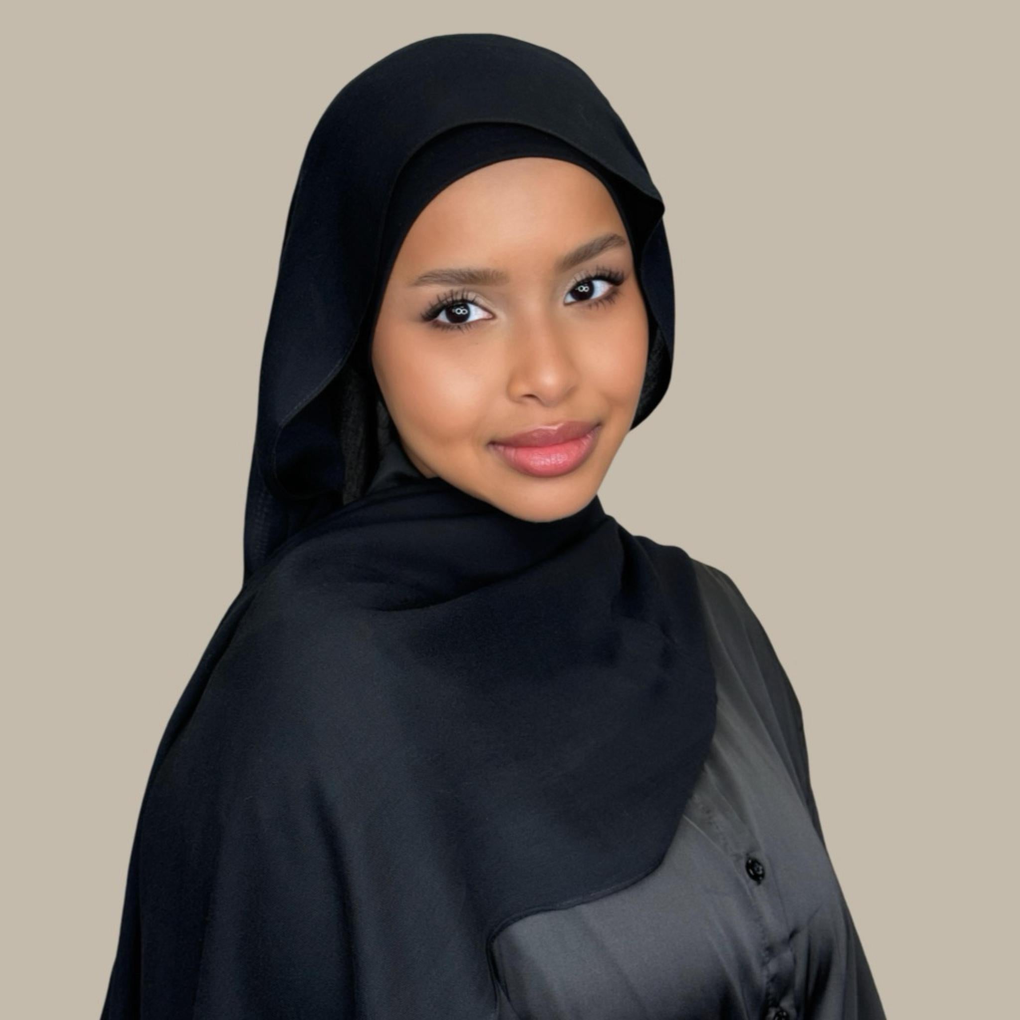 Cotton Modal Hijab-Black