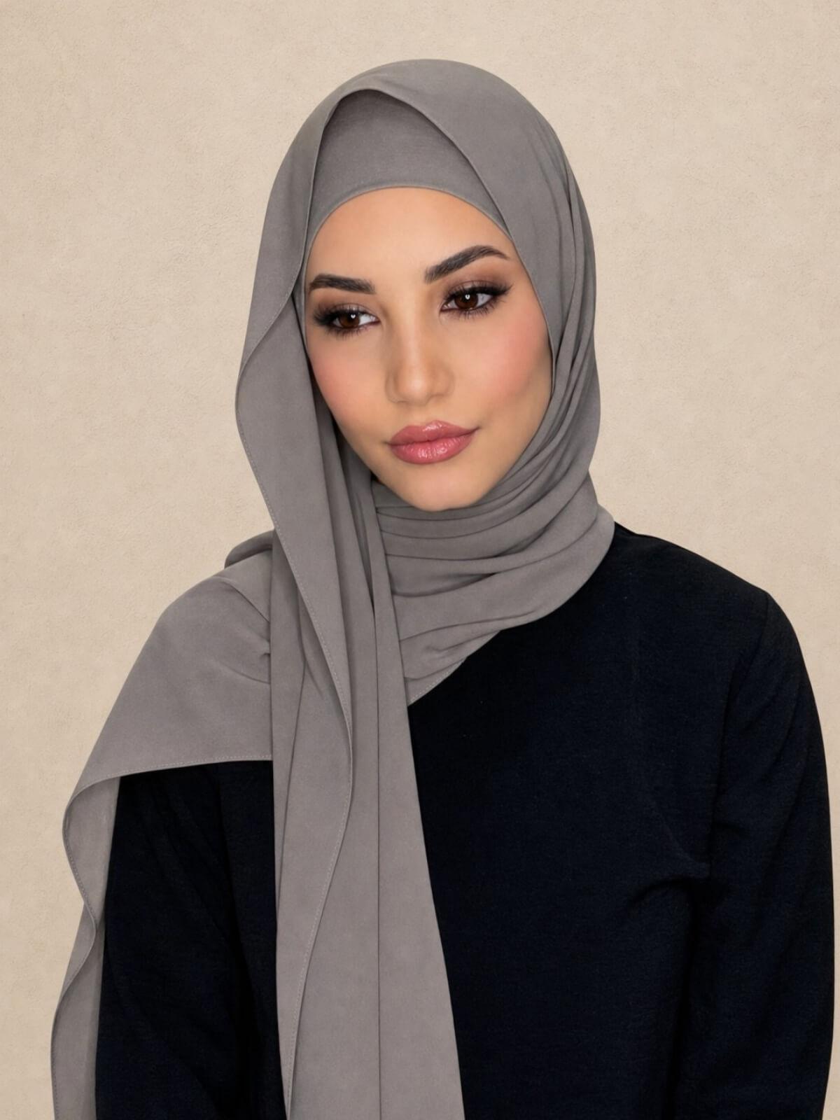 Matching Chiffon Hijab Set-Truffle