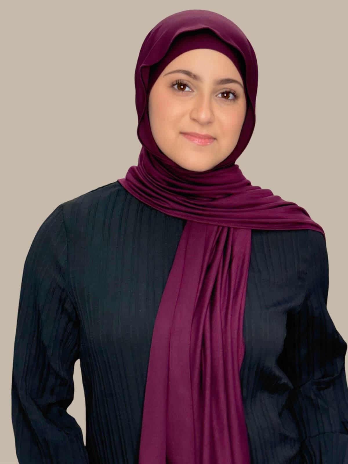 Modish Girl Premium Jersey Hijab-Wine