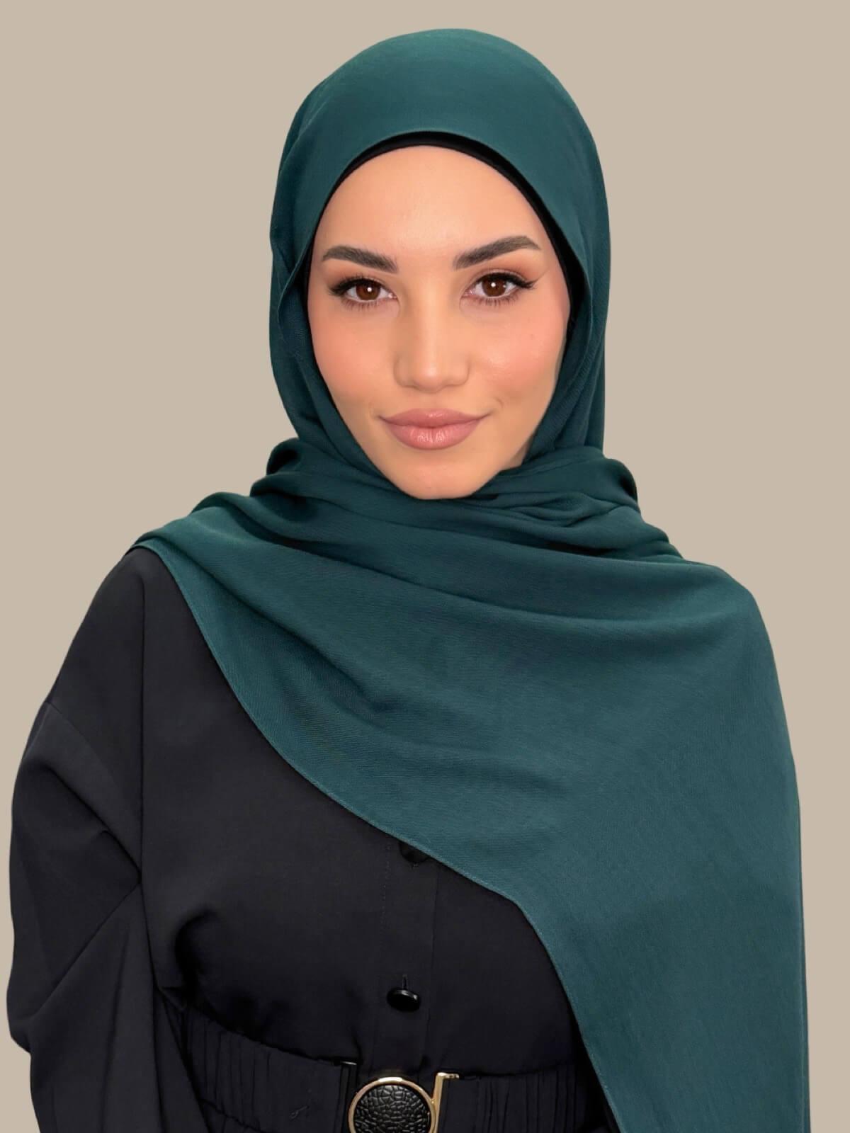 Cotton Modal Hijab-Dark Aqua
