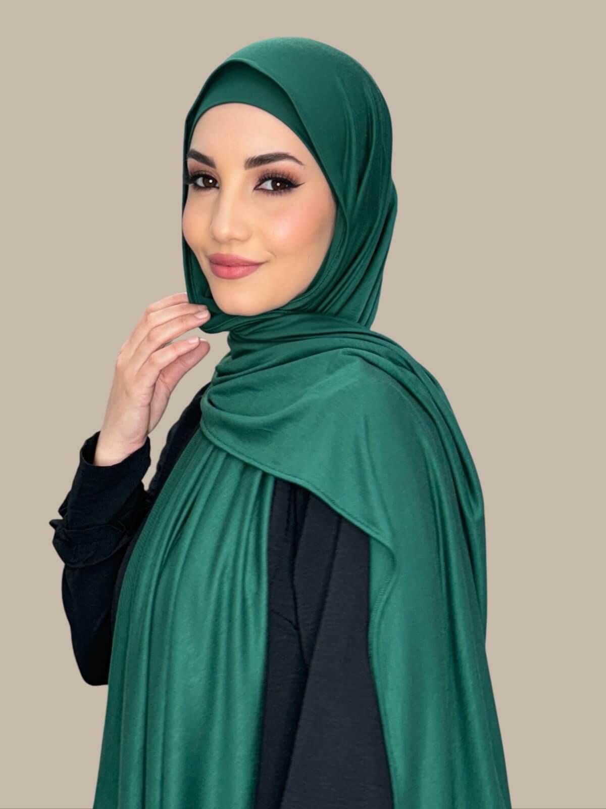 Premium Jersey Hijab-Forrest Green