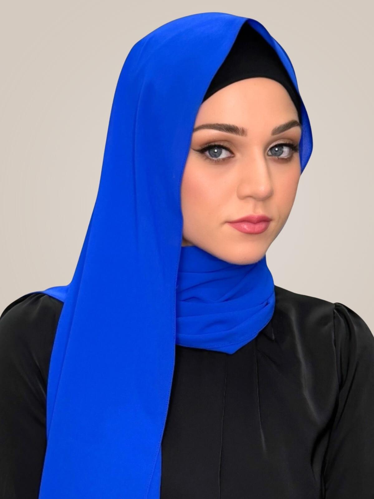 Classic Chiffon Hijab-Royal Blue