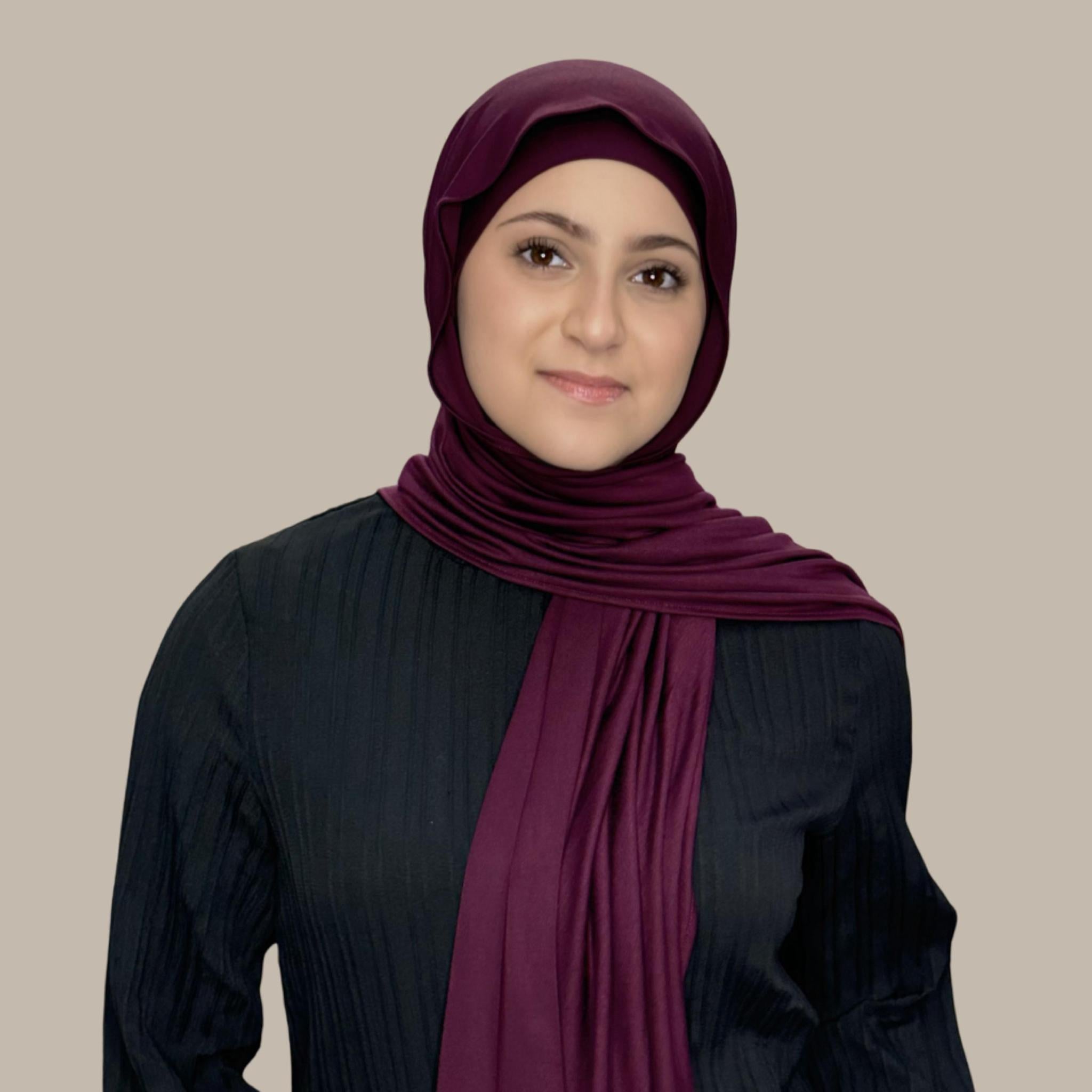 Modish Girl Premium Jersey Hijab-Wine