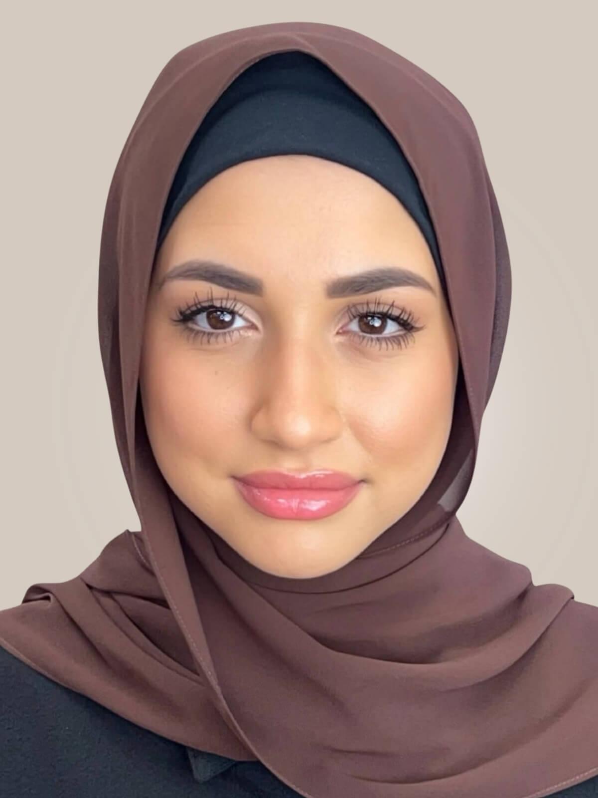 Luxury Chiffon Hijab-Brunette