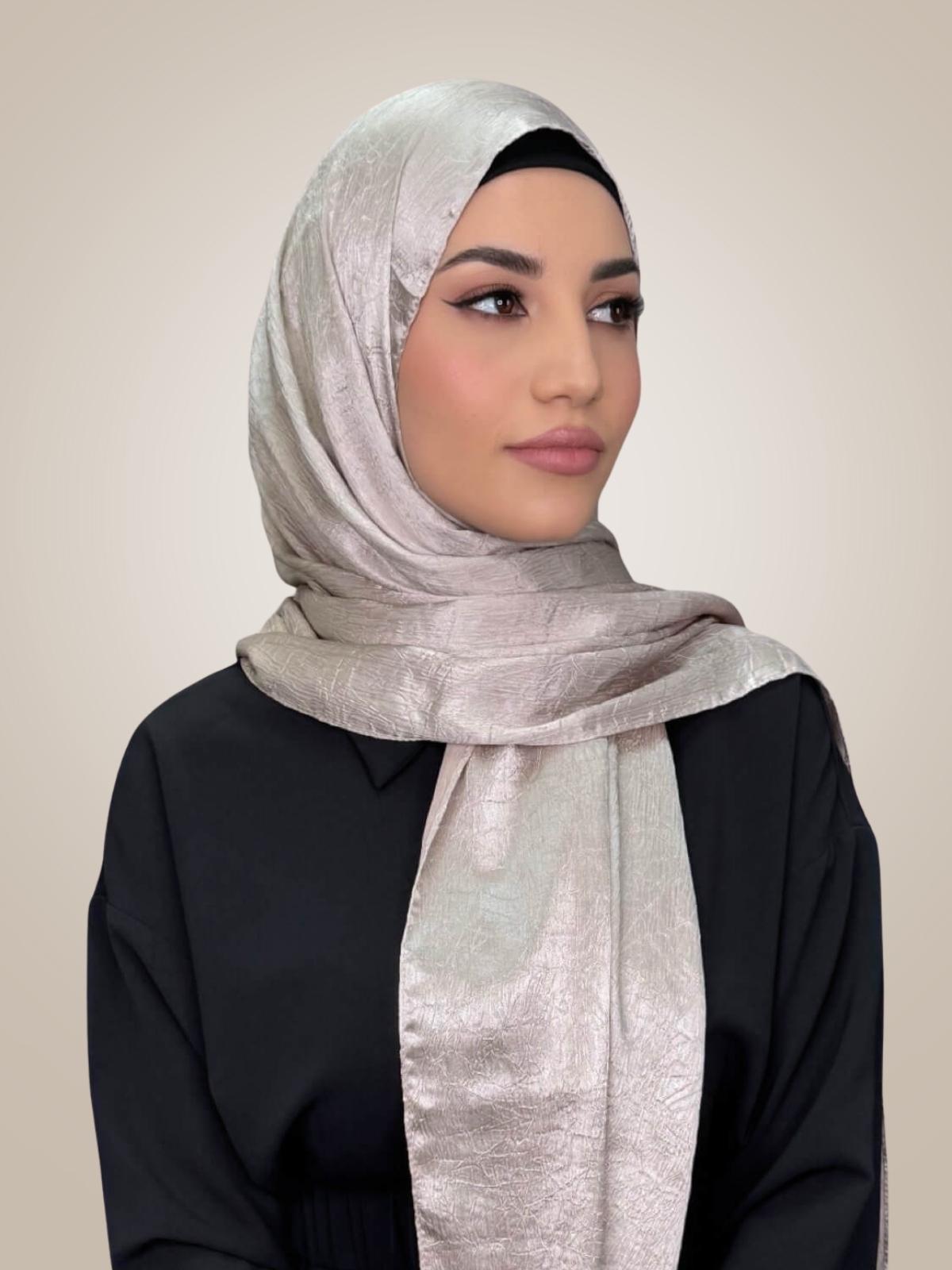 Classic Satin Hijab-Champagne