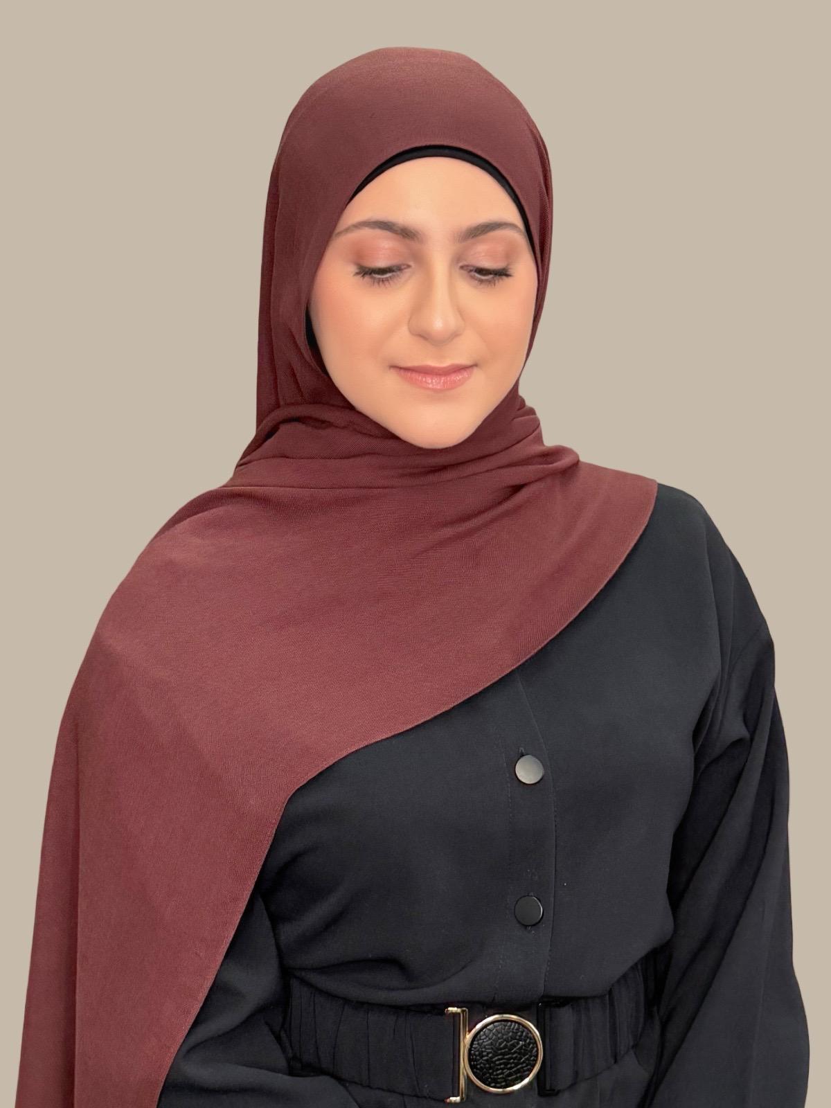 Modish Girl Cotton Hijab-Raisin Brown