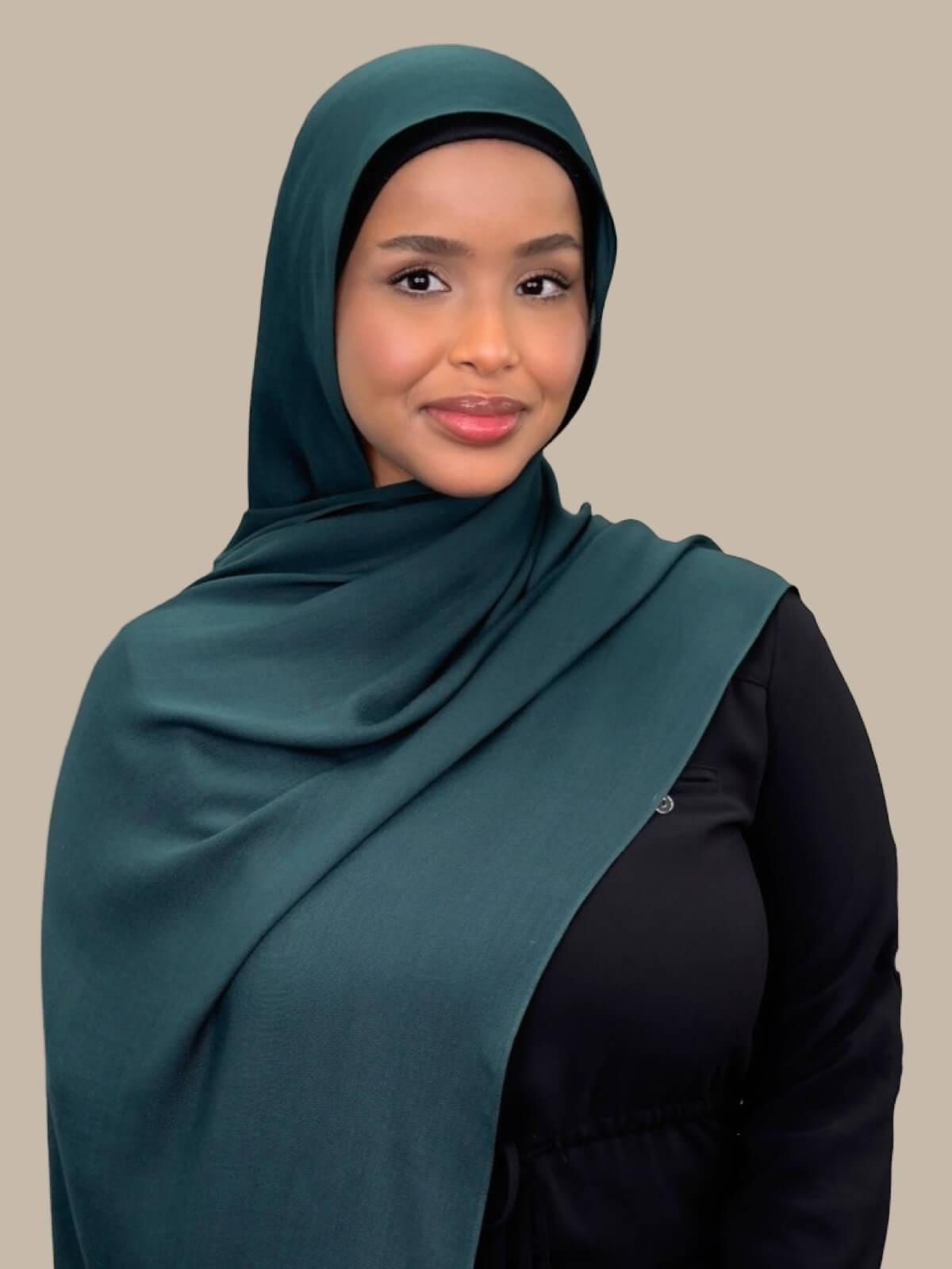 Cotton Modal Hijab-Dark Aqua