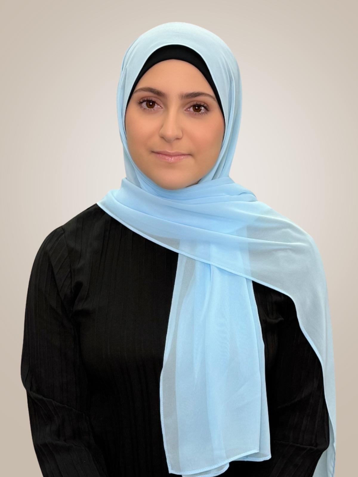 Modish Girl Luxury Chiffon Hijab-Baby Blue