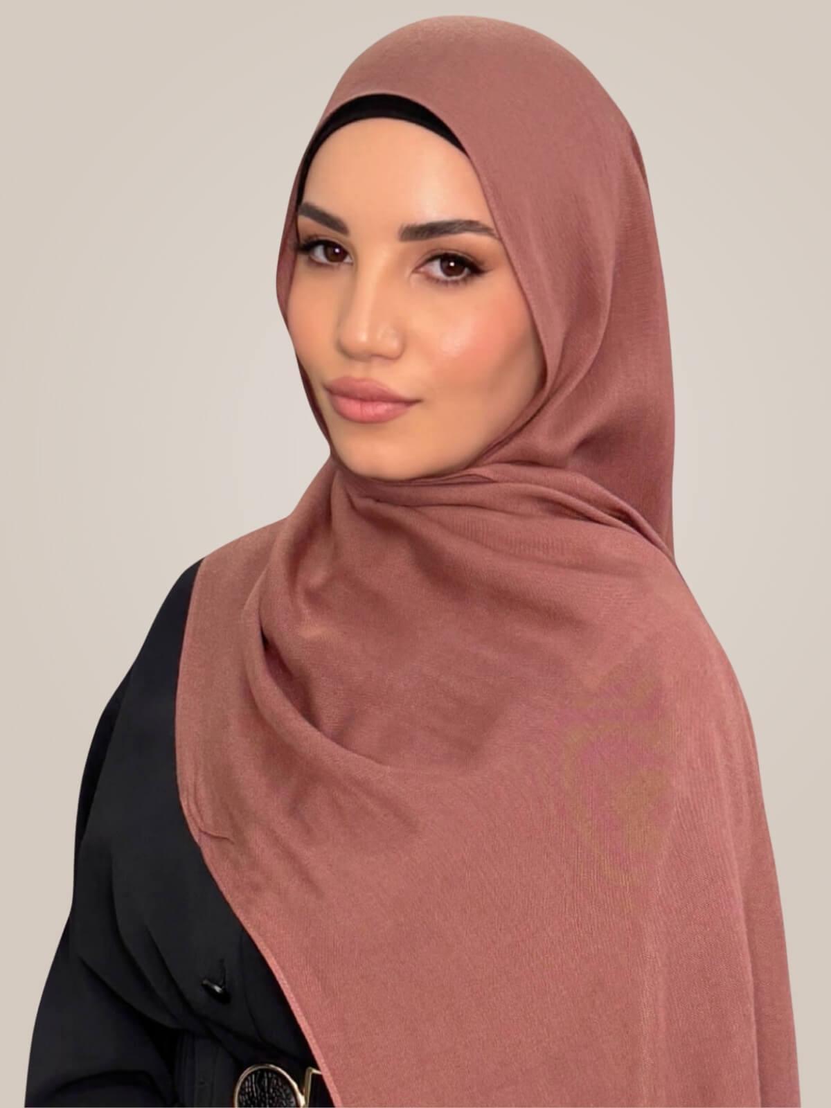 Cotton Modal Hijab-Desert Rose
