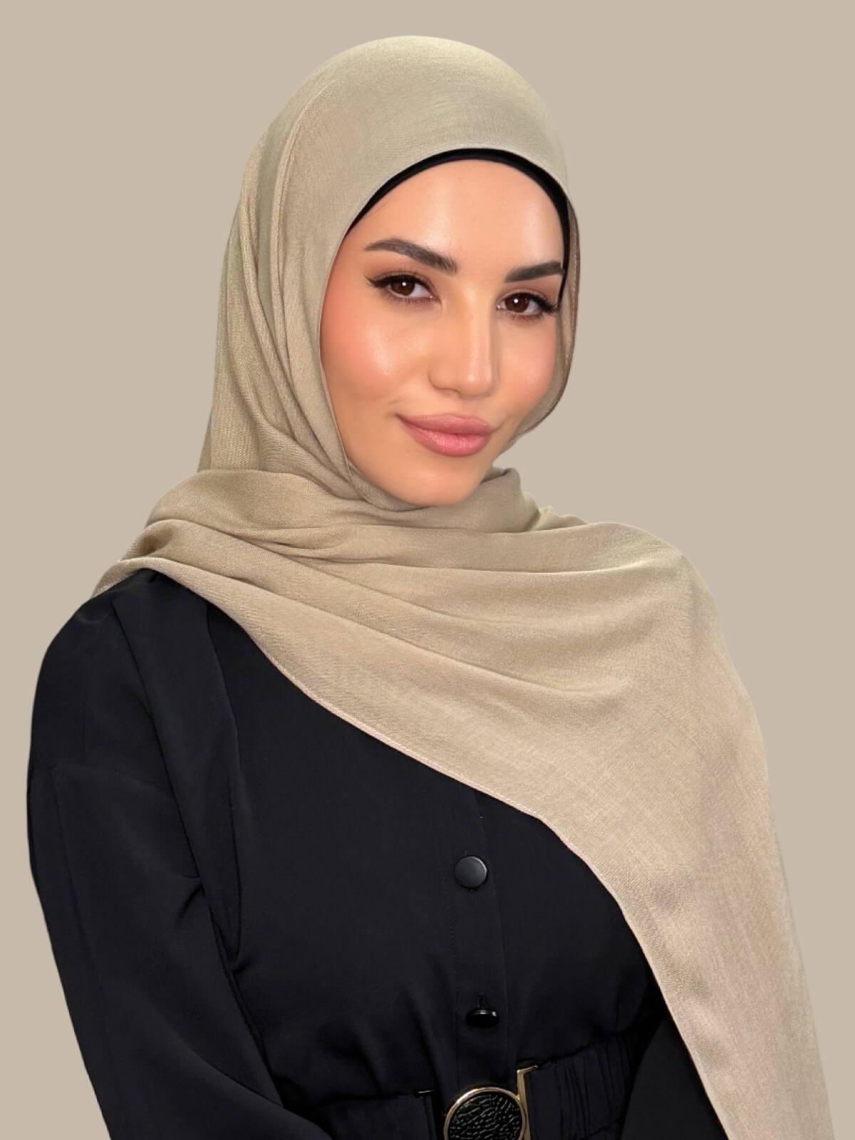 Cotton Modal Hijab-Wheat