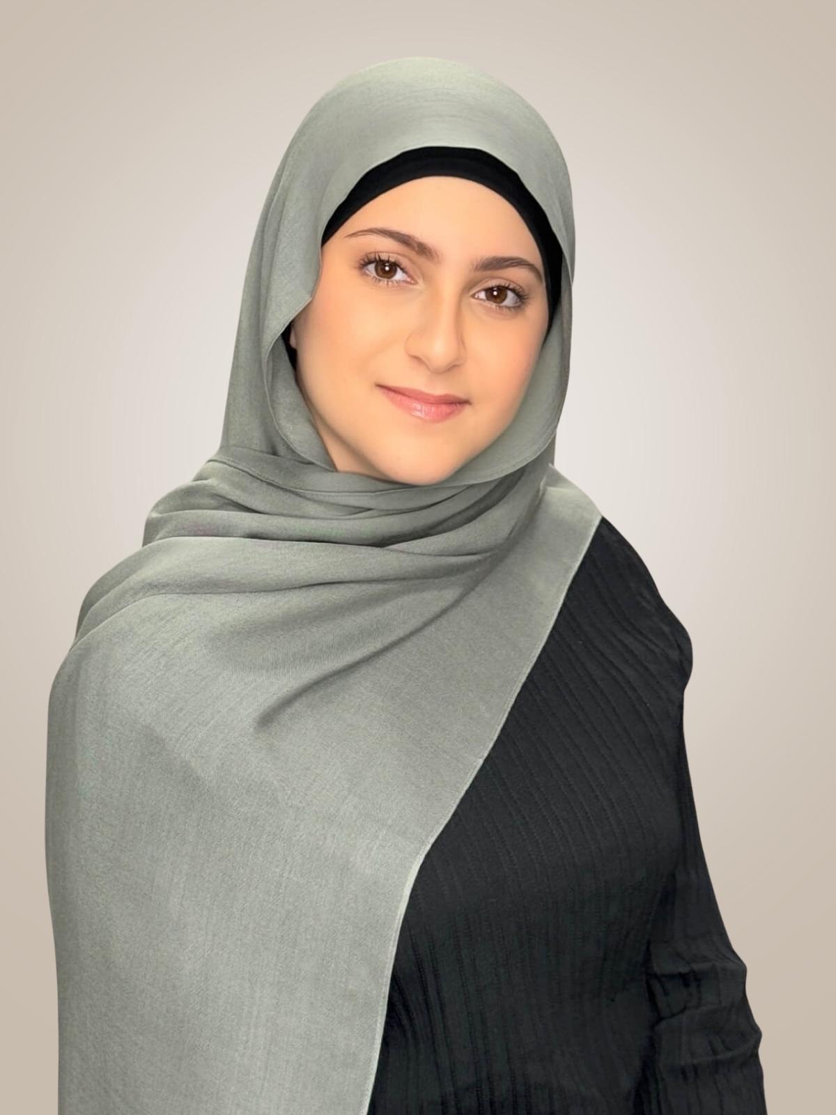 Modish Girl Cotton Modal Hijab-Slate Green
