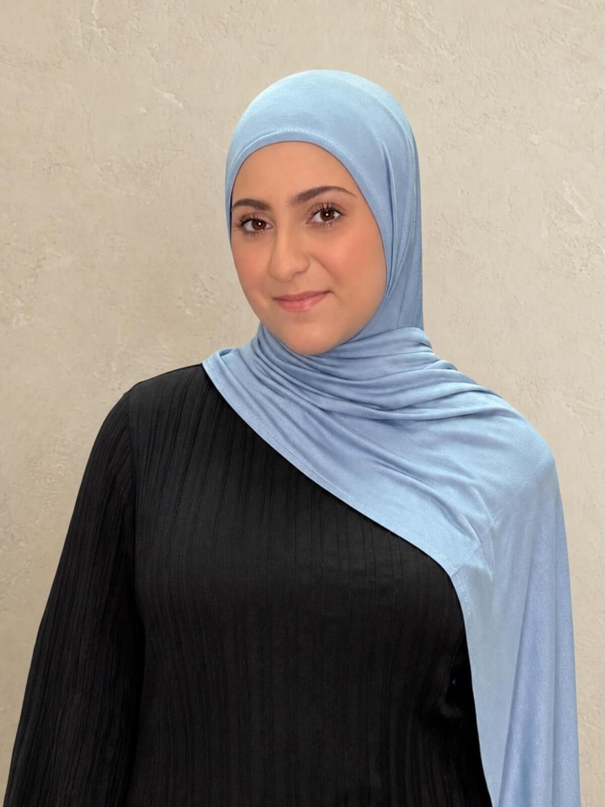 Modish Girl Pre-Sewn Hijab-Dusty Blue