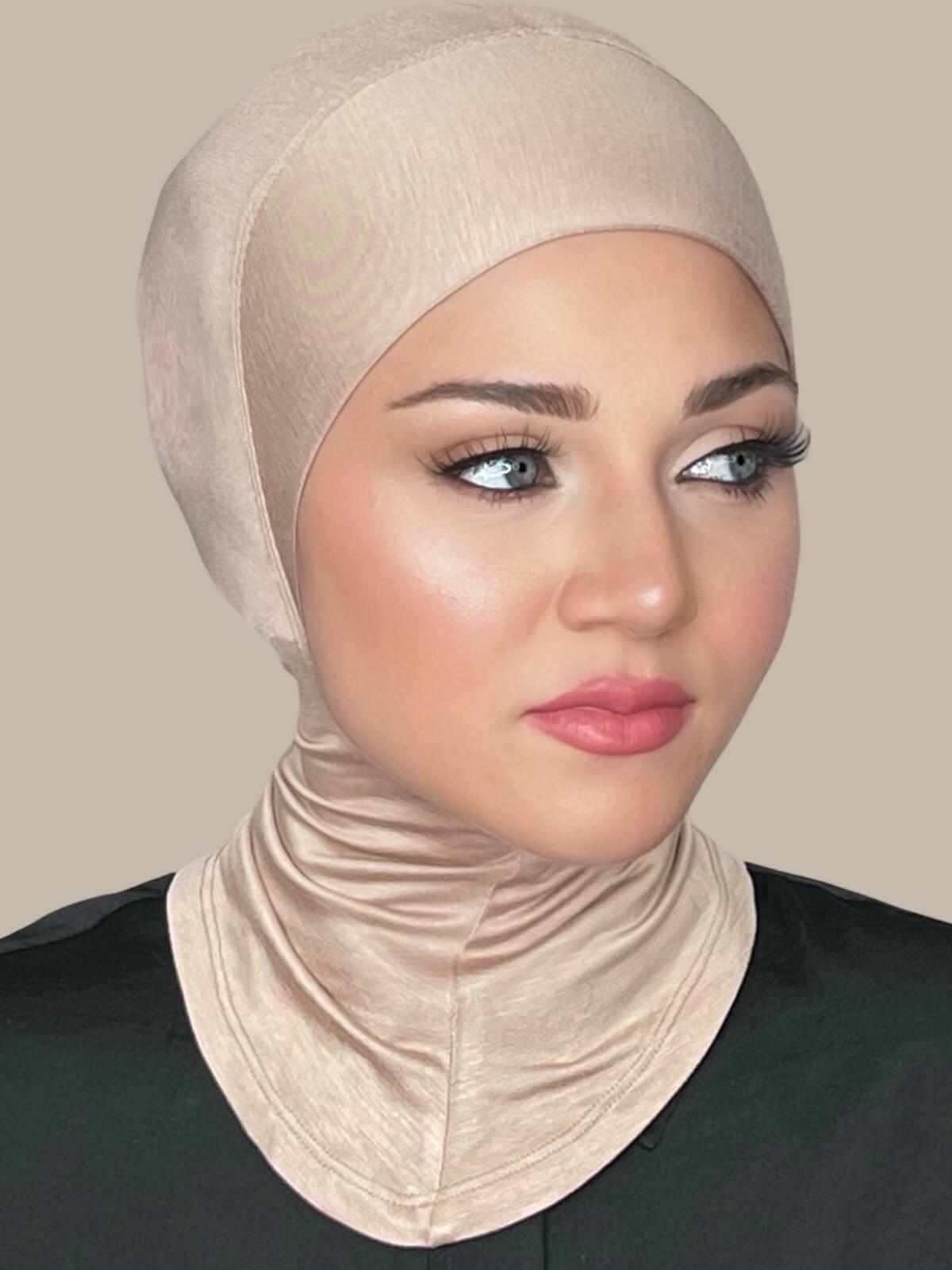 Premium Jersey Full Coverage Underscarf-Warm Taupe