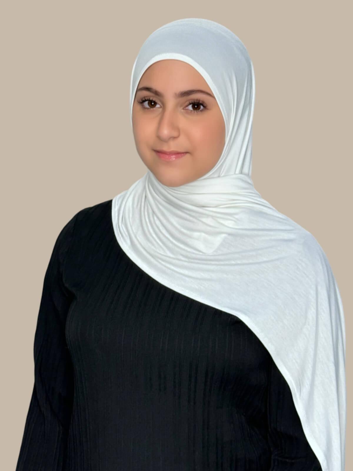 Modish Girl Pre-Sewn Jersey Hijab-Off White