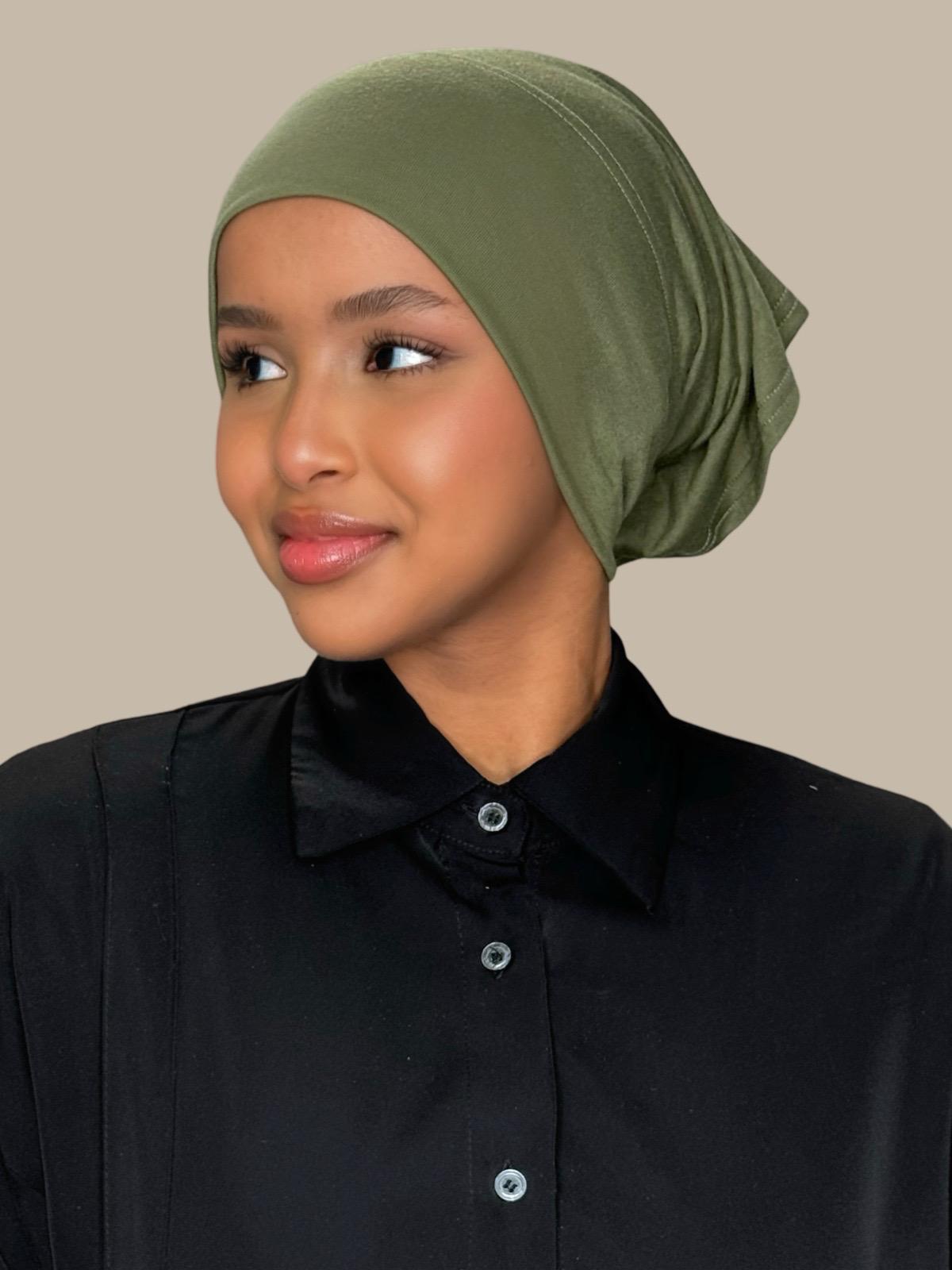 Premium Cotton Underscarf-Dusty Olive