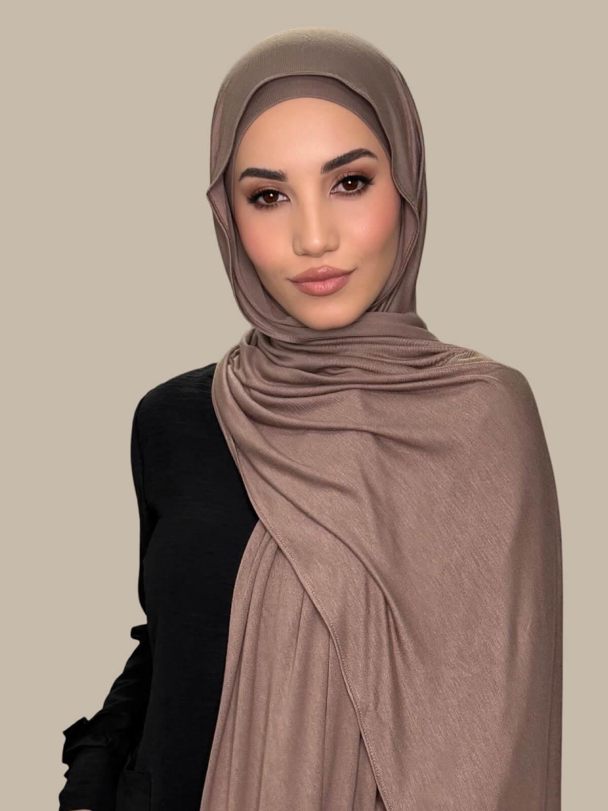 Premium Jersey Hijab-Truffle