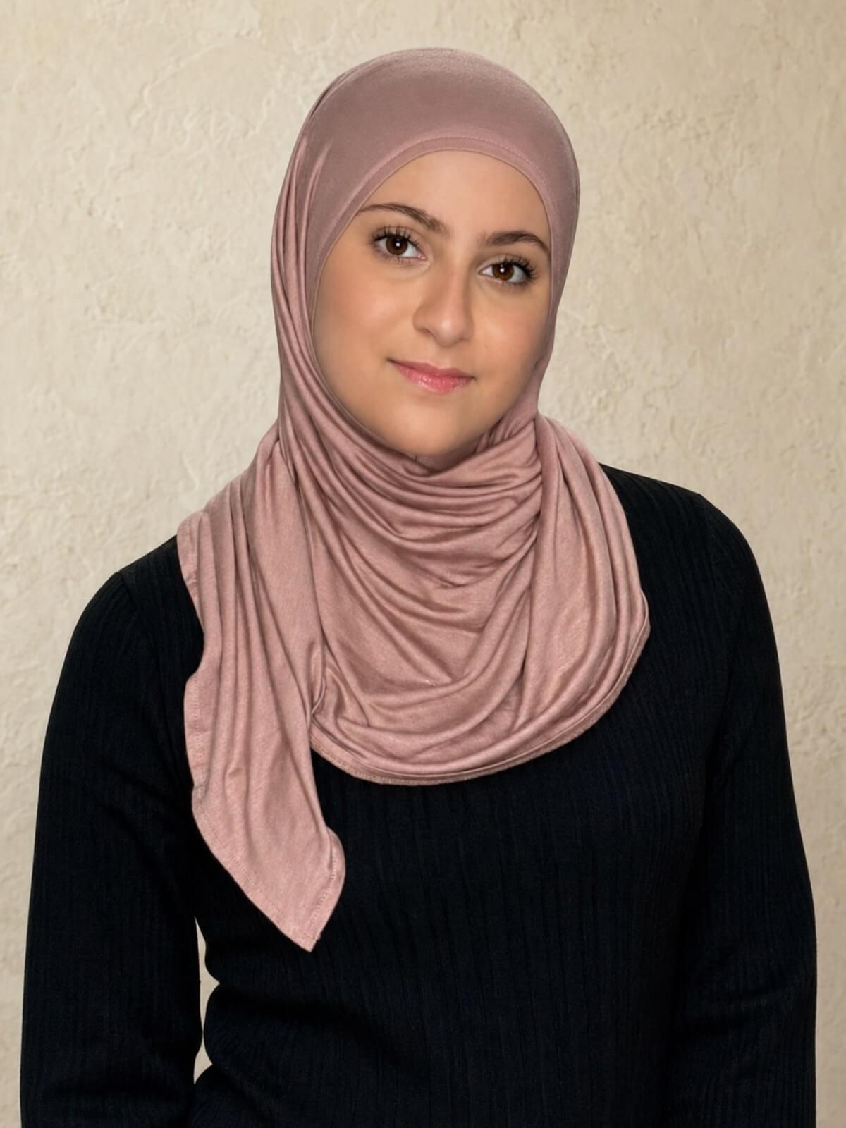 Modish Girl Pre-Sewn Jersey Hijab-Dusty Rose
