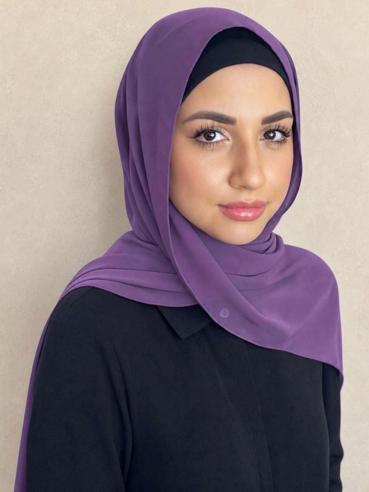 Luxury Chiffon Hijab-Mauve Taupe