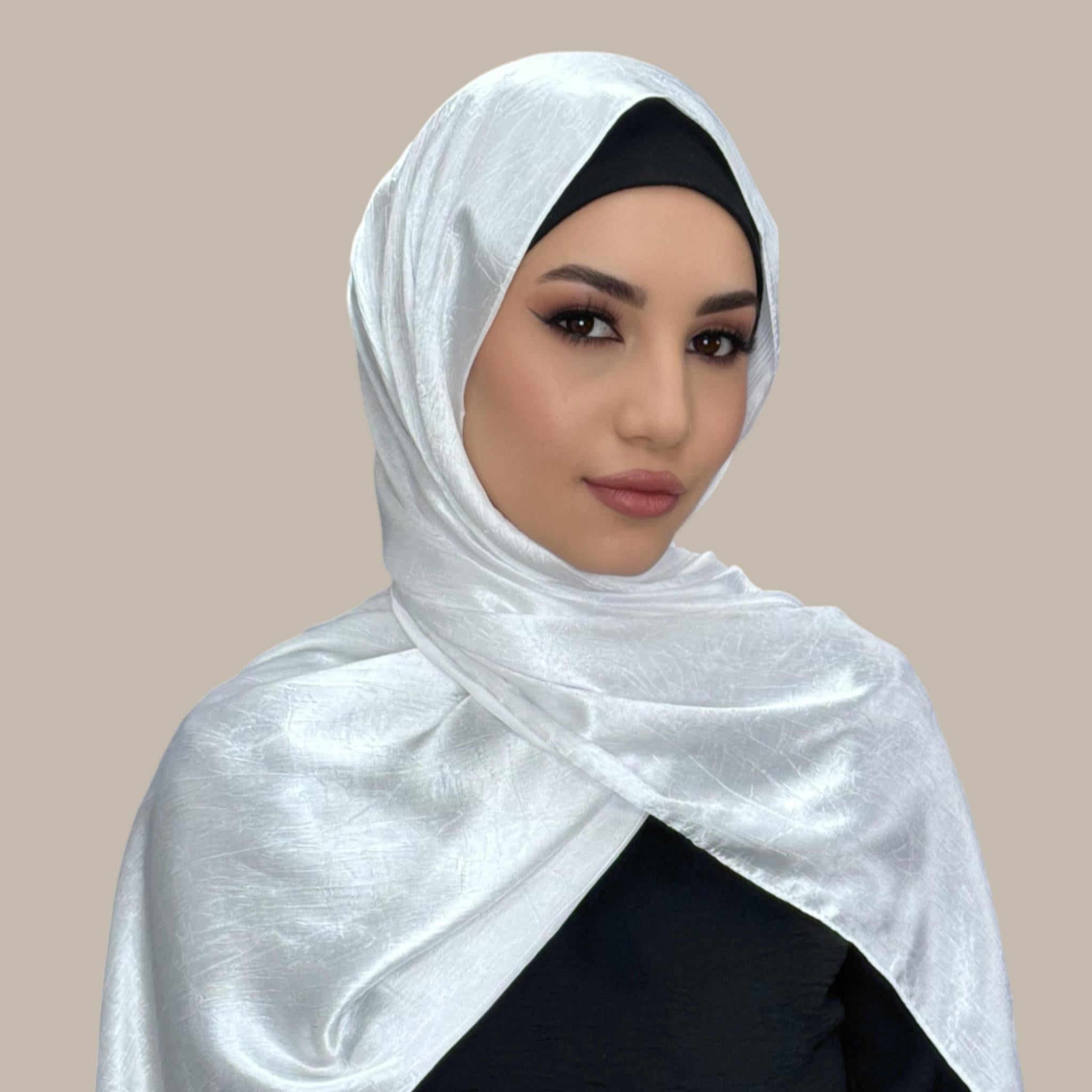 Classic Satin Hijab-White